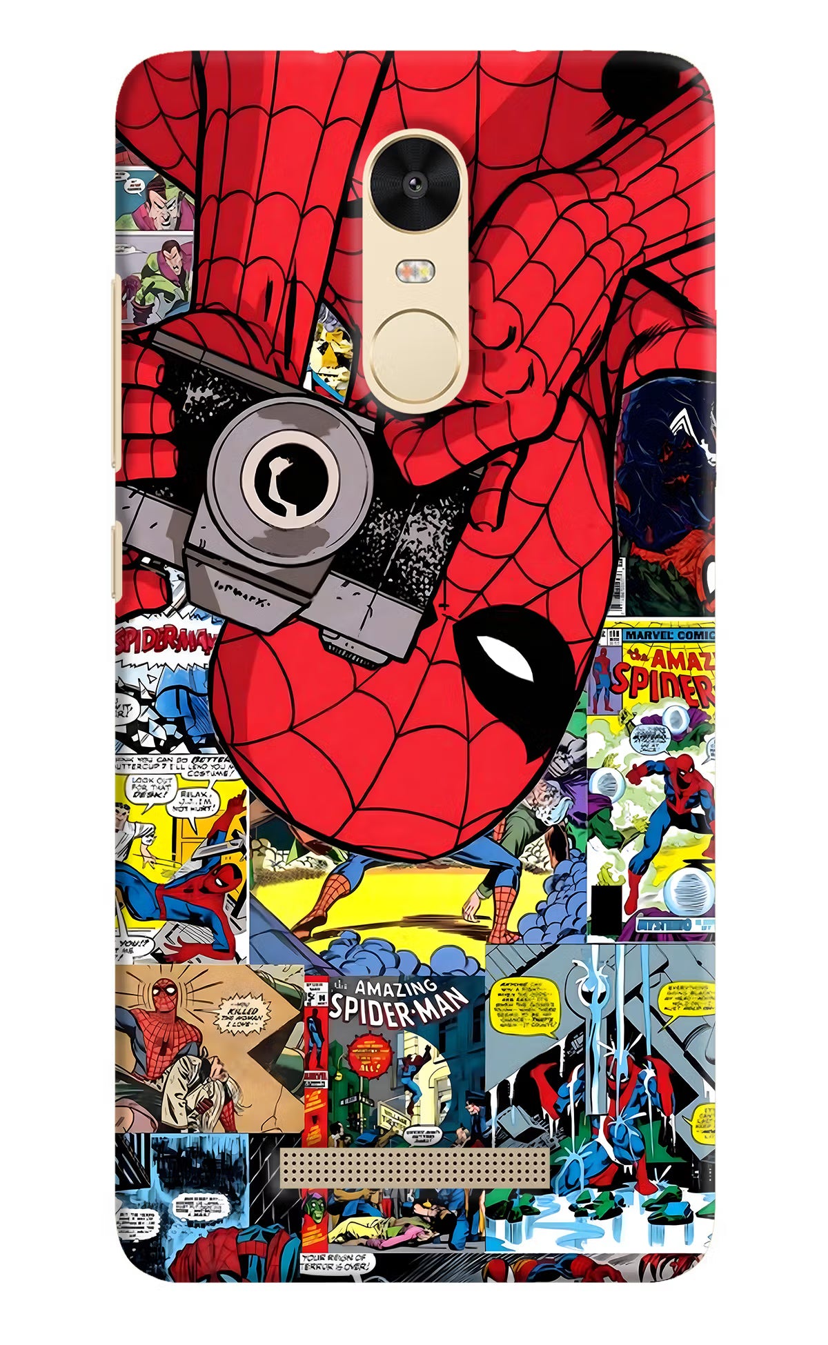 Spider Man Redmi Note 3 Back Cover - Spider Man Redmi Note 3 Hard Case Back Cover by Casekaro Spider Man Redmi Note 3 Hard Case Back Cover by Casekaro