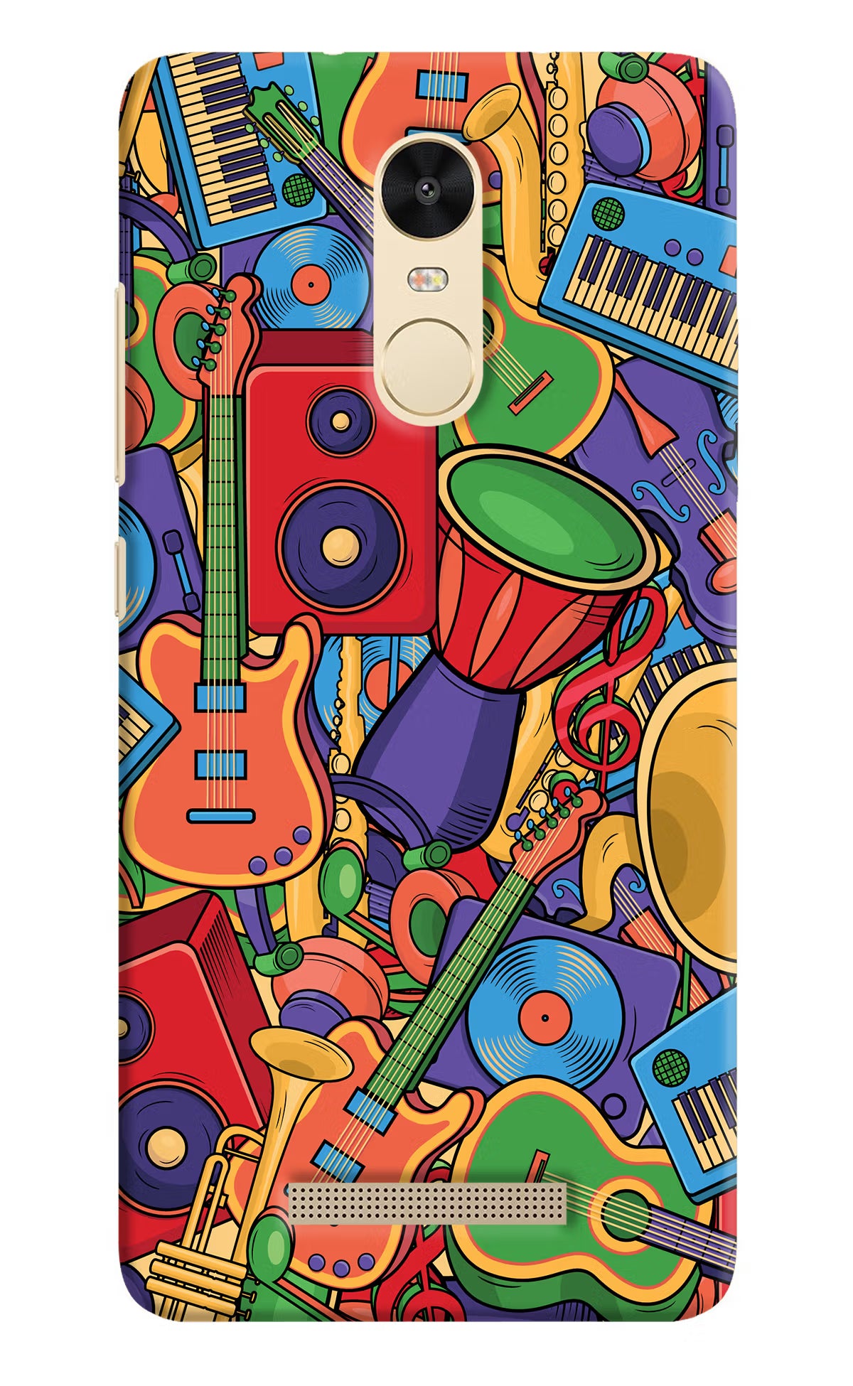 Music Instrument Doodle Redmi Note 3 Back Cover - Music Instrument Doodle Redmi Note 3 Hard Case Back Cover by Casekaro Music Instrument Doodle Redmi Note 3 Hard Case Back Cover by Casekaro