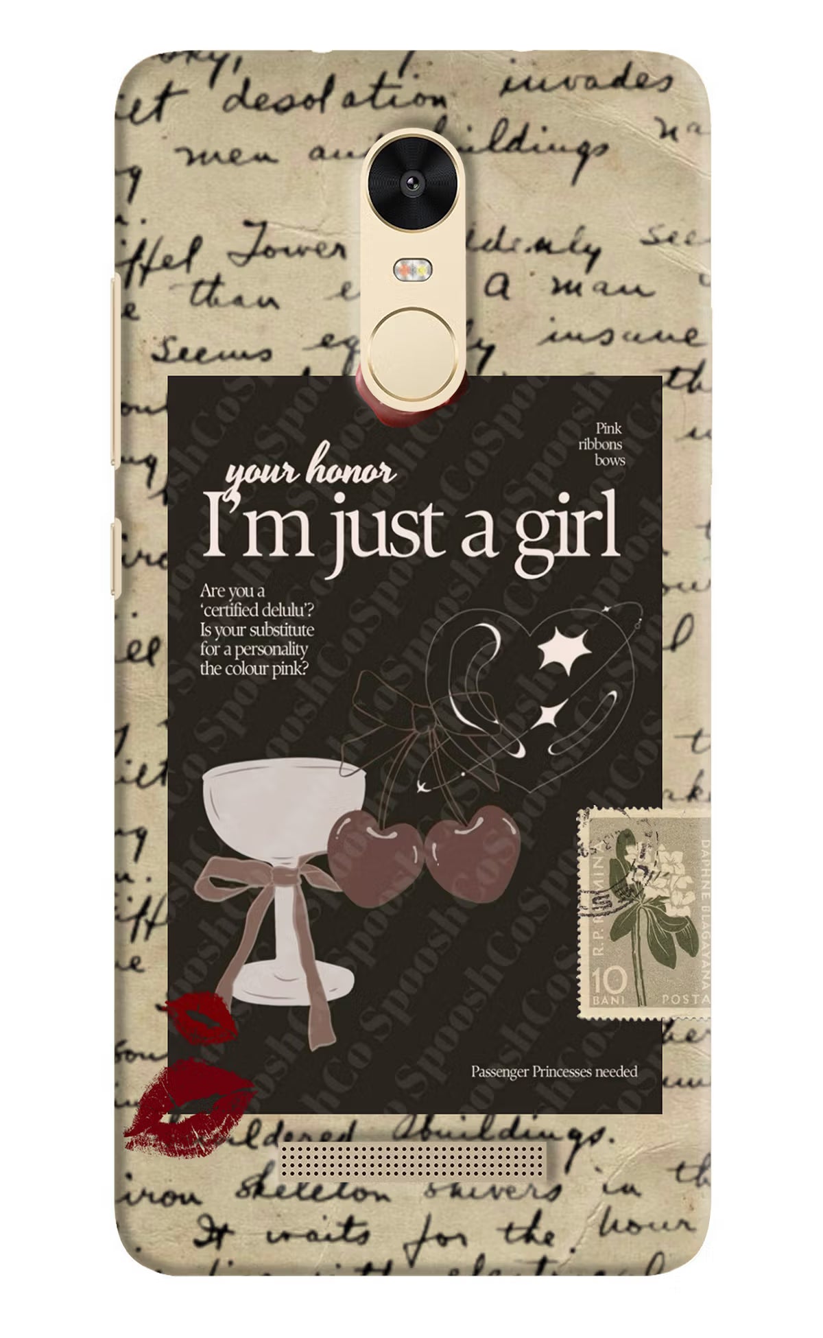 I am just a girl Redmi Note 3 Back Cover - I am just a girl Redmi Note 3 Hard Case Back Cover by Casekaro I am just a girl Redmi Note 3 Hard Case Back Cover by Casekaro