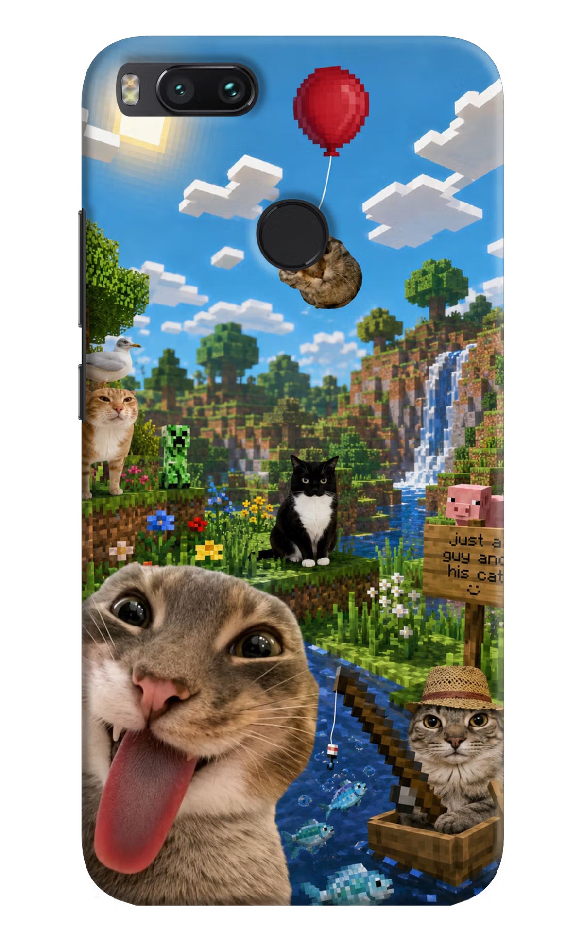 Minecraft Cat Chaos Mi A1 Back Cover - Minecraft Cat Chaos Mi A1 Back Cover Minecraft Cat Chaos Mi A1 Back Cover