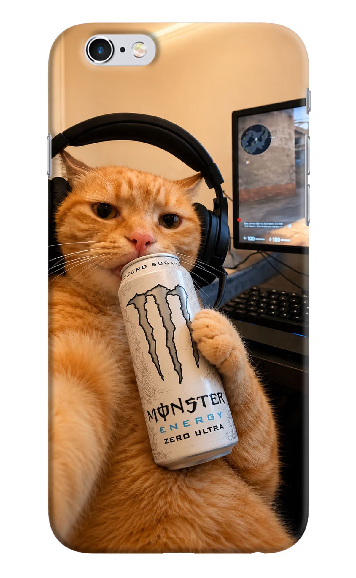 Gamer Cat Energy iPhone 6/6s Back Cover - Gamer Cat Energy iPhone 6/6s Back Cover Gamer Cat Energy iPhone 6/6s Back Cover