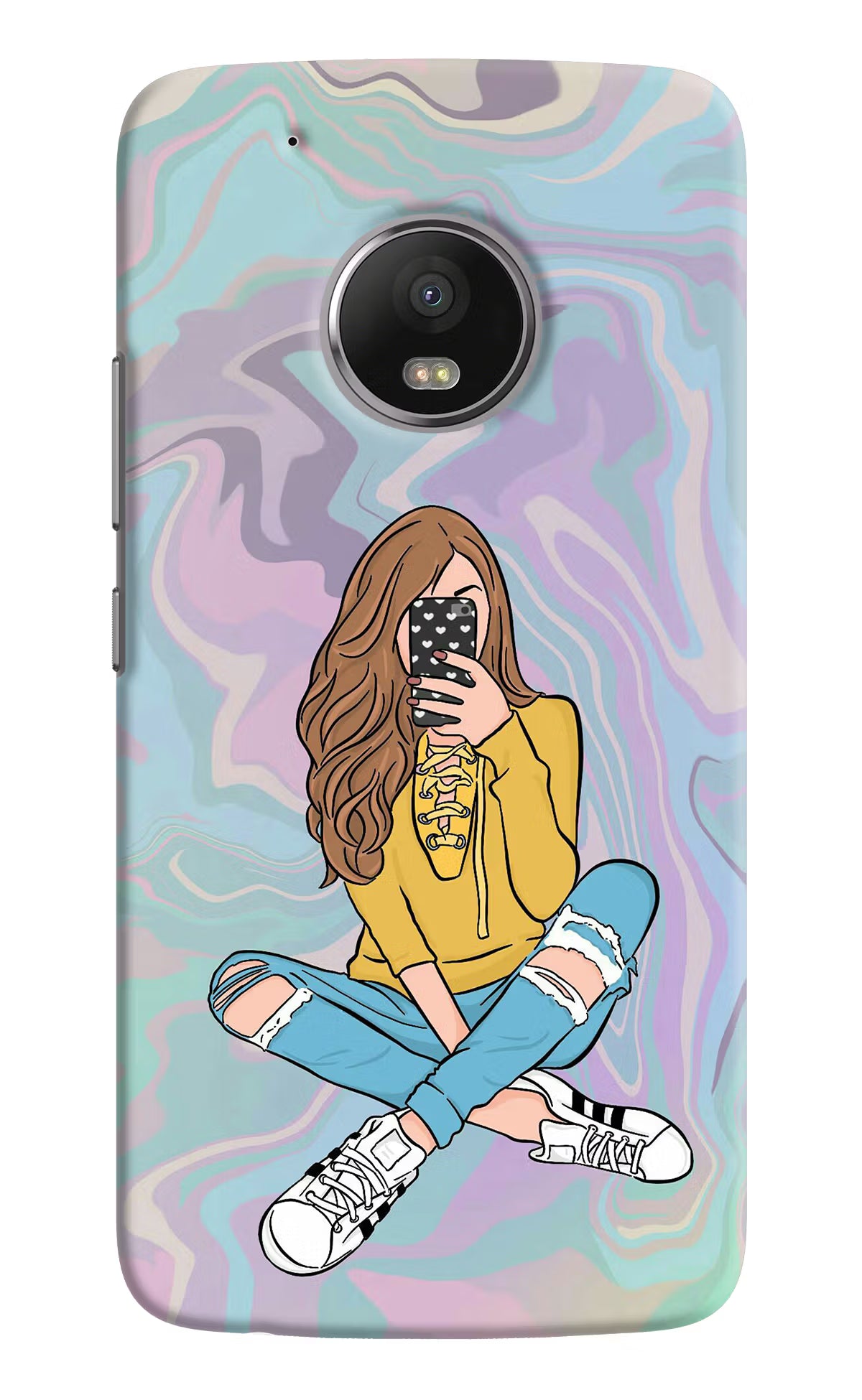 Selfie Girl Moto G5 plus Back Cover - Selfie Girl Moto G5 plus Hard Case Back Cover by Casekaro Selfie Girl Moto G5 plus Hard Case Back Cover by Casekaro