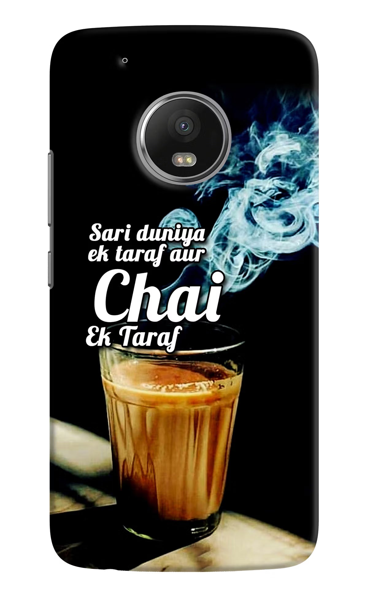 Chai Ek Taraf Quote Moto G5 plus Back Cover - Chai Ek Taraf Quote Moto G5 plus Hard Case Back Cover by Casekaro Chai Ek Taraf Quote Moto G5 plus Hard Case Back Cover by Casekaro
