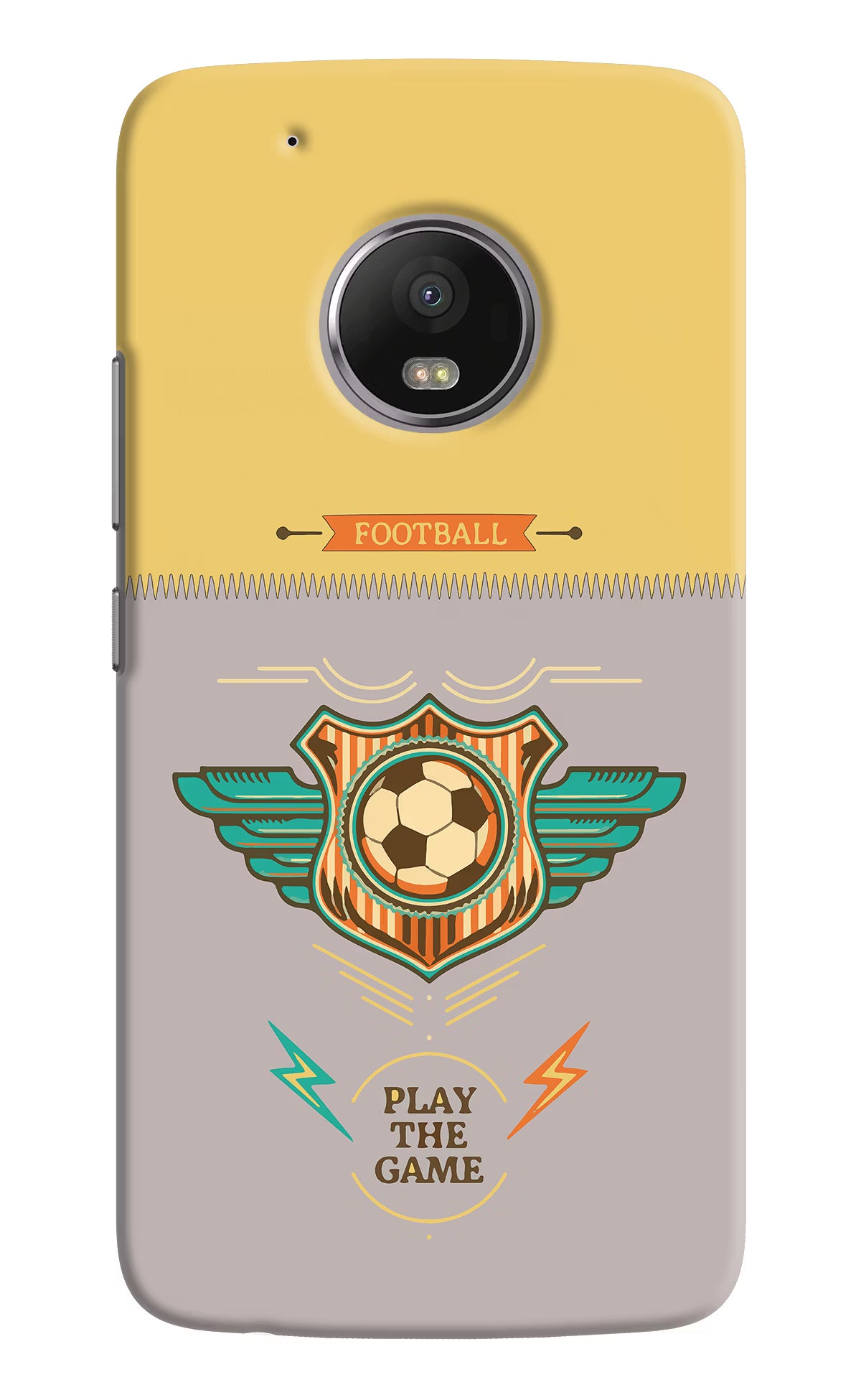 Football Moto G5 plus Back Cover - Football Moto G5 plus Hard Case Back Cover by Casekaro Football Moto G5 plus Hard Case Back Cover by Casekaro