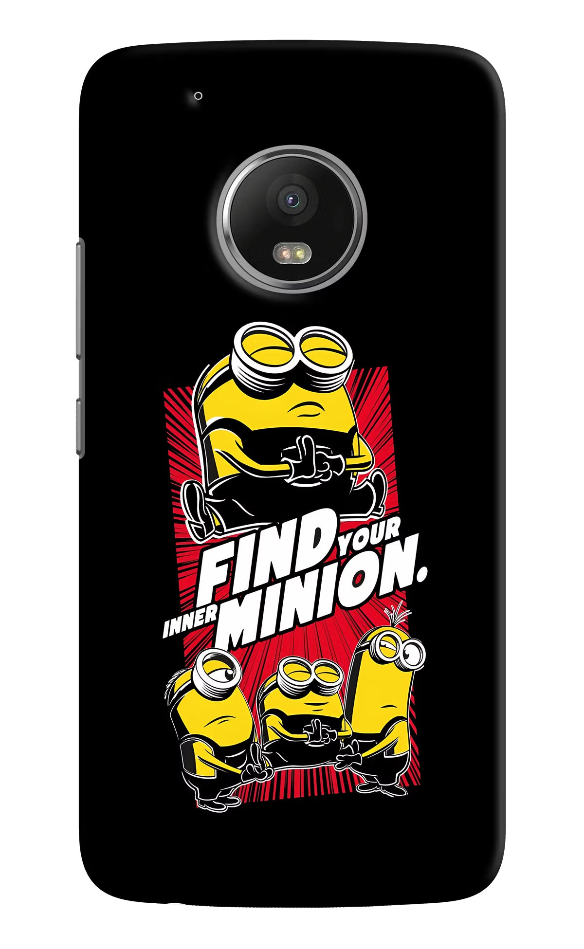 Find your inner Minion Moto G5 plus Back Cover - Find your inner Minion Moto G5 plus Hard Case Back Cover by Casekaro Find your inner Minion Moto G5 plus Hard Case Back Cover by Casekaro
