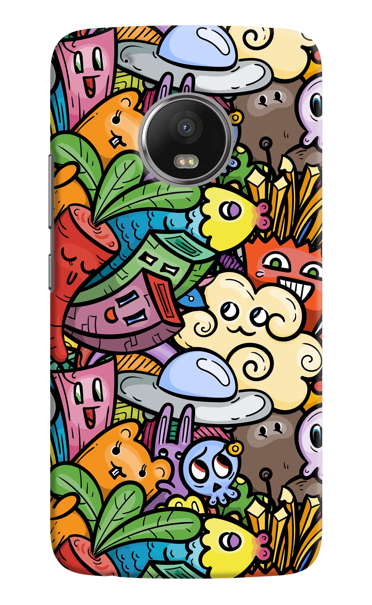 Veggie Doodle Moto G5 plus Back Cover - Veggie Doodle Moto G5 plus Hard Case Back Cover by Casekaro Veggie Doodle Moto G5 plus Hard Case Back Cover by Casekaro
