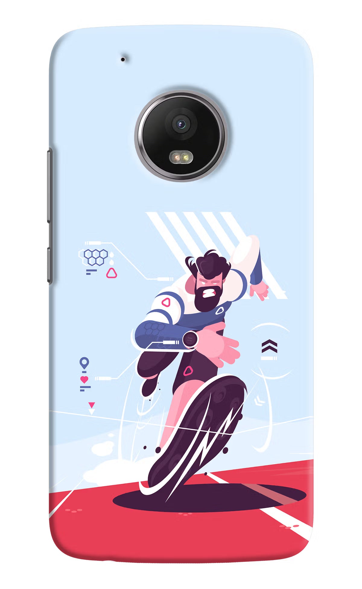 Run Pro Moto G5 plus Back Cover - Run Pro Moto G5 plus Hard Case Back Cover by Casekaro Run Pro Moto G5 plus Hard Case Back Cover by Casekaro