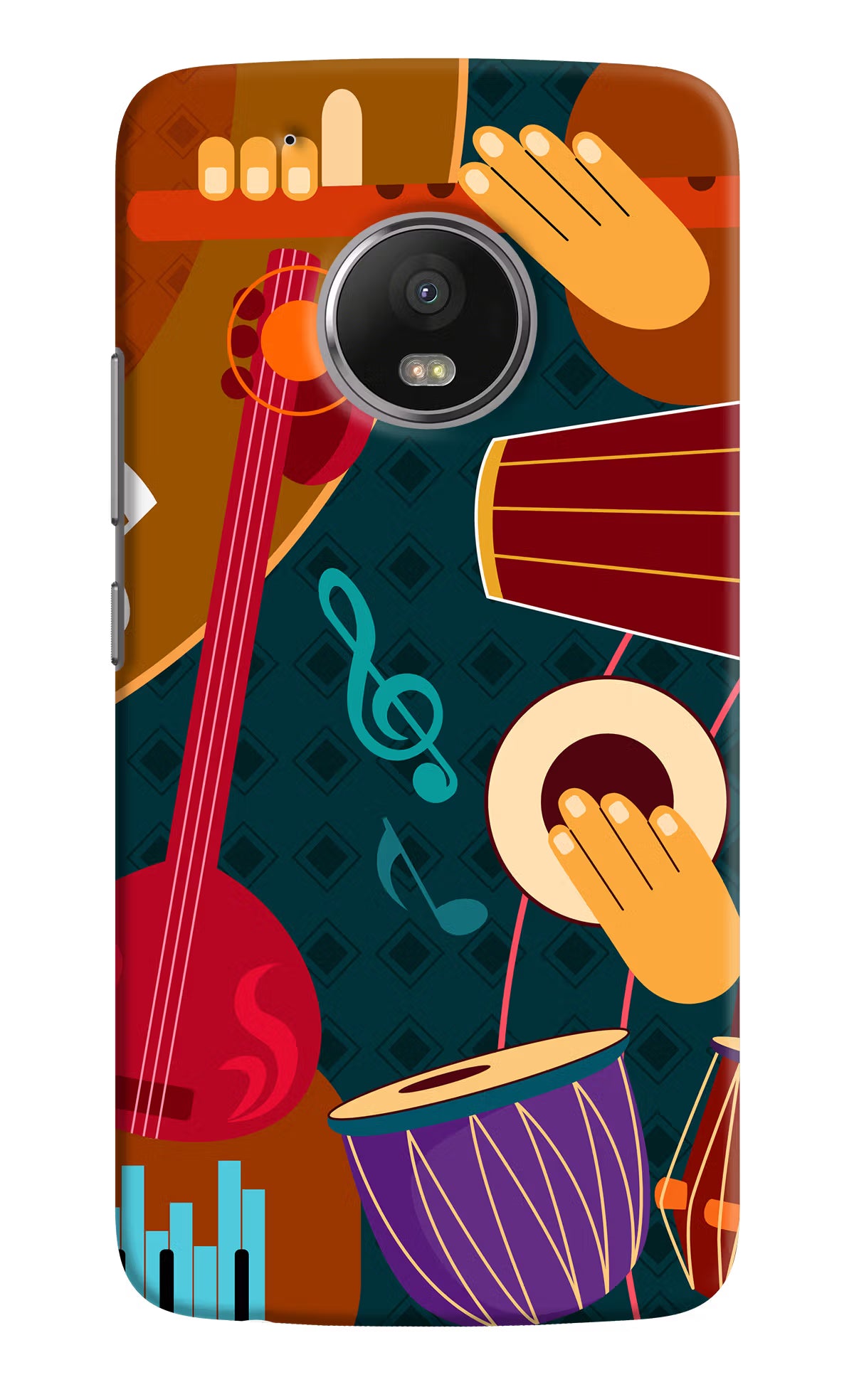 Music Instrument Moto G5 plus Back Cover - Music Instrument Moto G5 plus Hard Case Back Cover by Casekaro Music Instrument Moto G5 plus Hard Case Back Cover by Casekaro