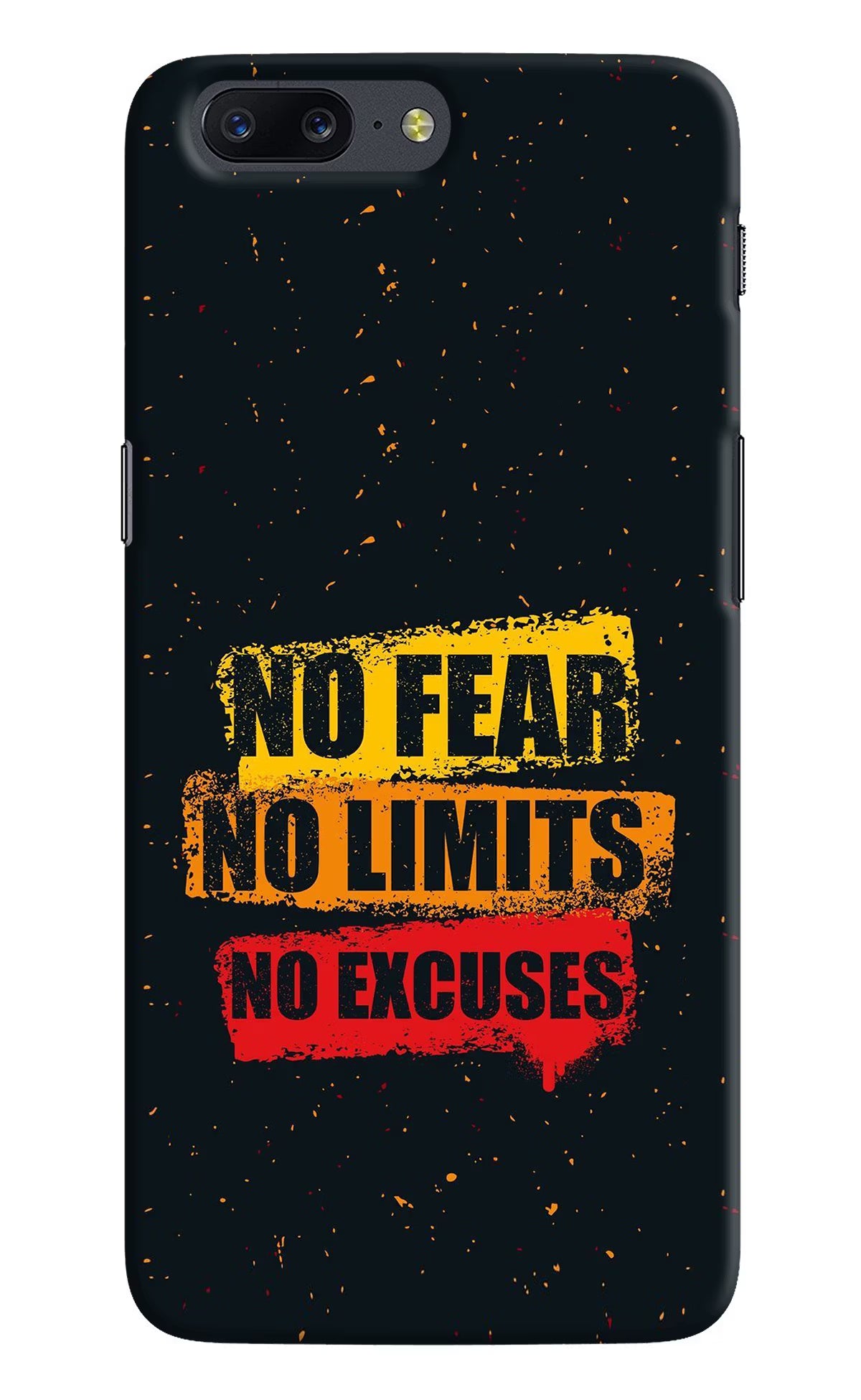 No Fear No Limits No Excuse Oneplus 5 Back Cover - No Fear No Limits No Excuse Oneplus 5 Hard Case Back Cover by Casekaro No Fear No Limits No Excuse Oneplus 5 Hard Case Back Cover by Casekaro
