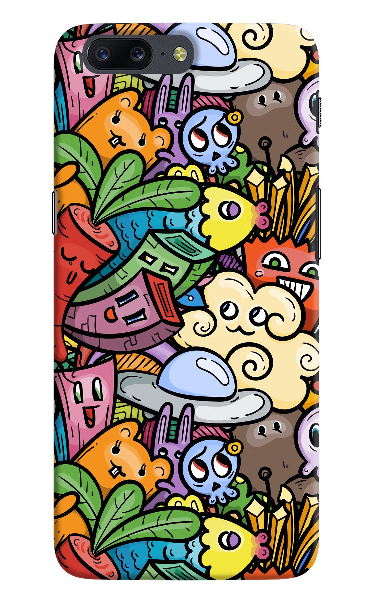Veggie Doodle Oneplus 5 Back Cover - Veggie Doodle Oneplus 5 Hard Case Back Cover by Casekaro Veggie Doodle Oneplus 5 Hard Case Back Cover by Casekaro