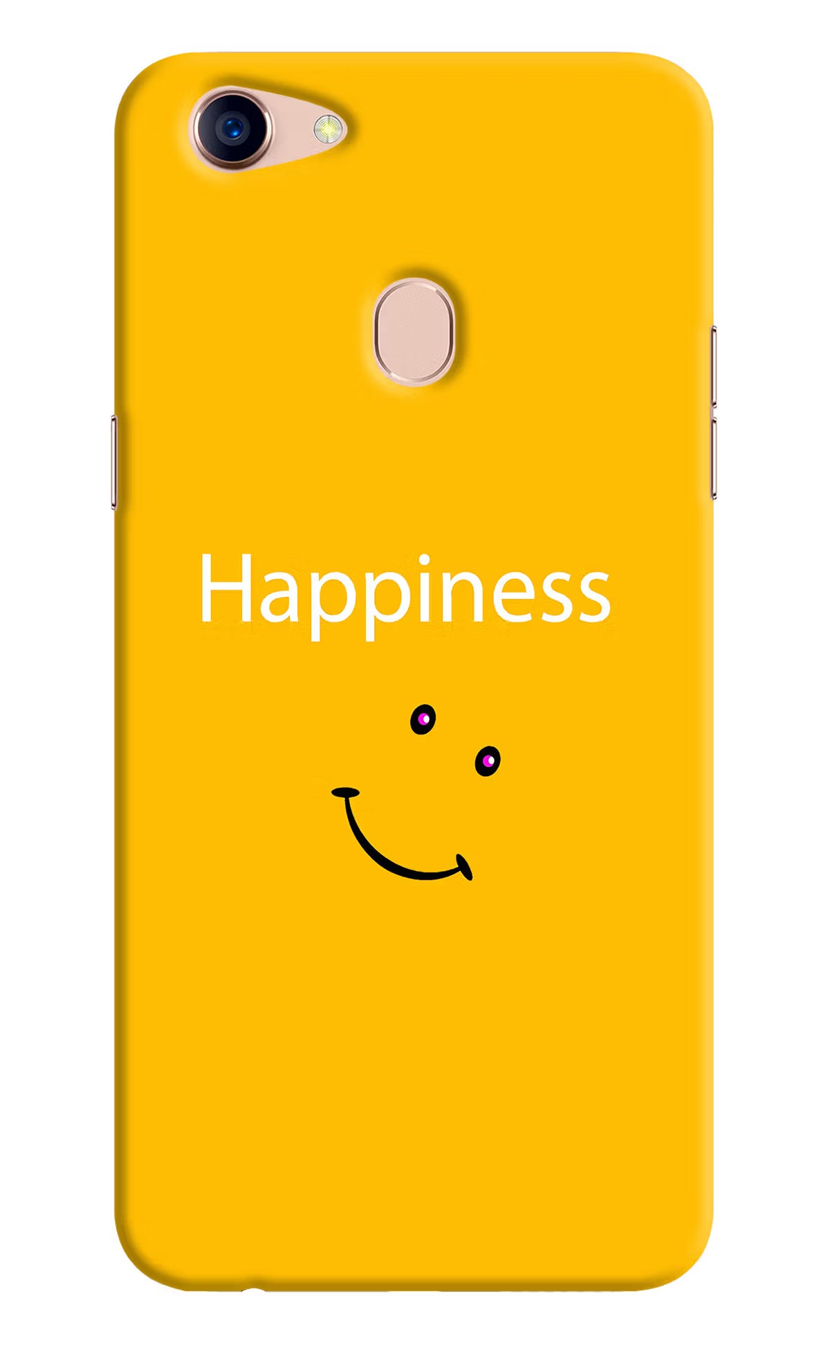 Happiness With Smiley Oppo F5 Back Cover - Happiness With Smiley Oppo F5 Hard Case Back Cover by Casekaro Happiness With Smiley Oppo F5 Hard Case Back Cover by Casekaro
