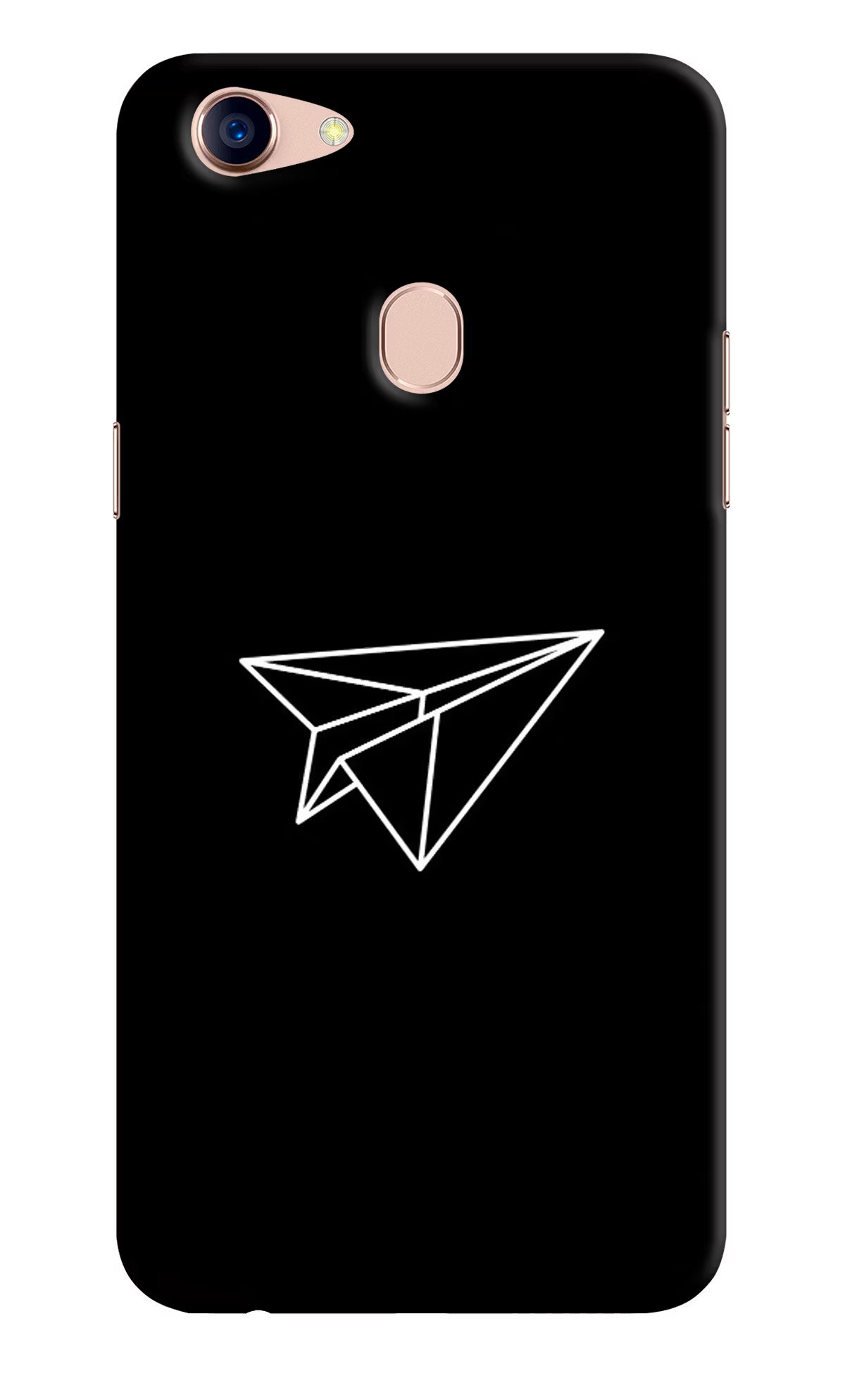 Paper Plane White Oppo F5 Back Cover - Paper Plane White Oppo F5 Hard Case Back Cover by Casekaro Paper Plane White Oppo F5 Hard Case Back Cover by Casekaro