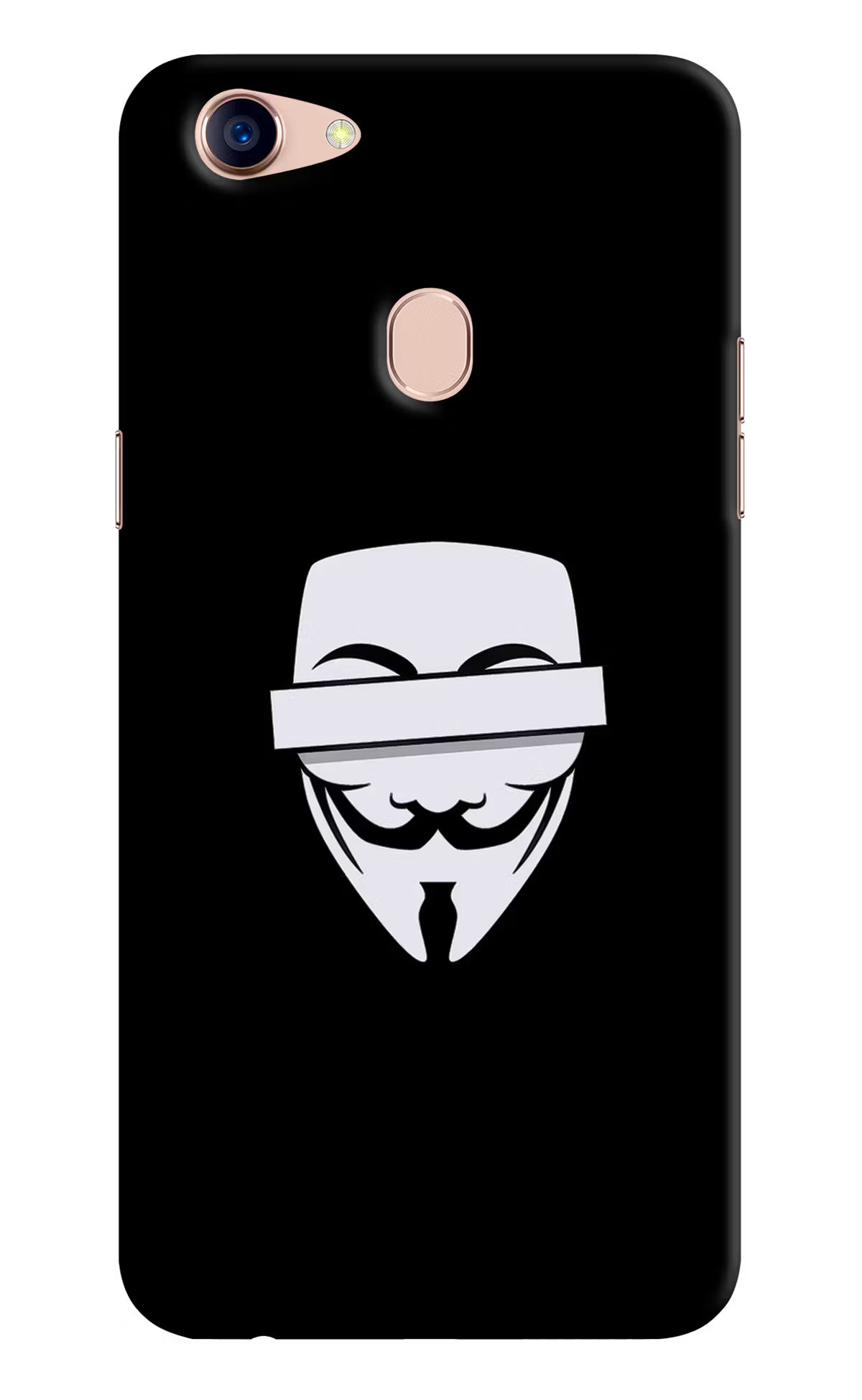 Anonymous Face Oppo F5 Back Cover - Anonymous Face Oppo F5 Hard Case Back Cover by Casekaro Anonymous Face Oppo F5 Hard Case Back Cover by Casekaro