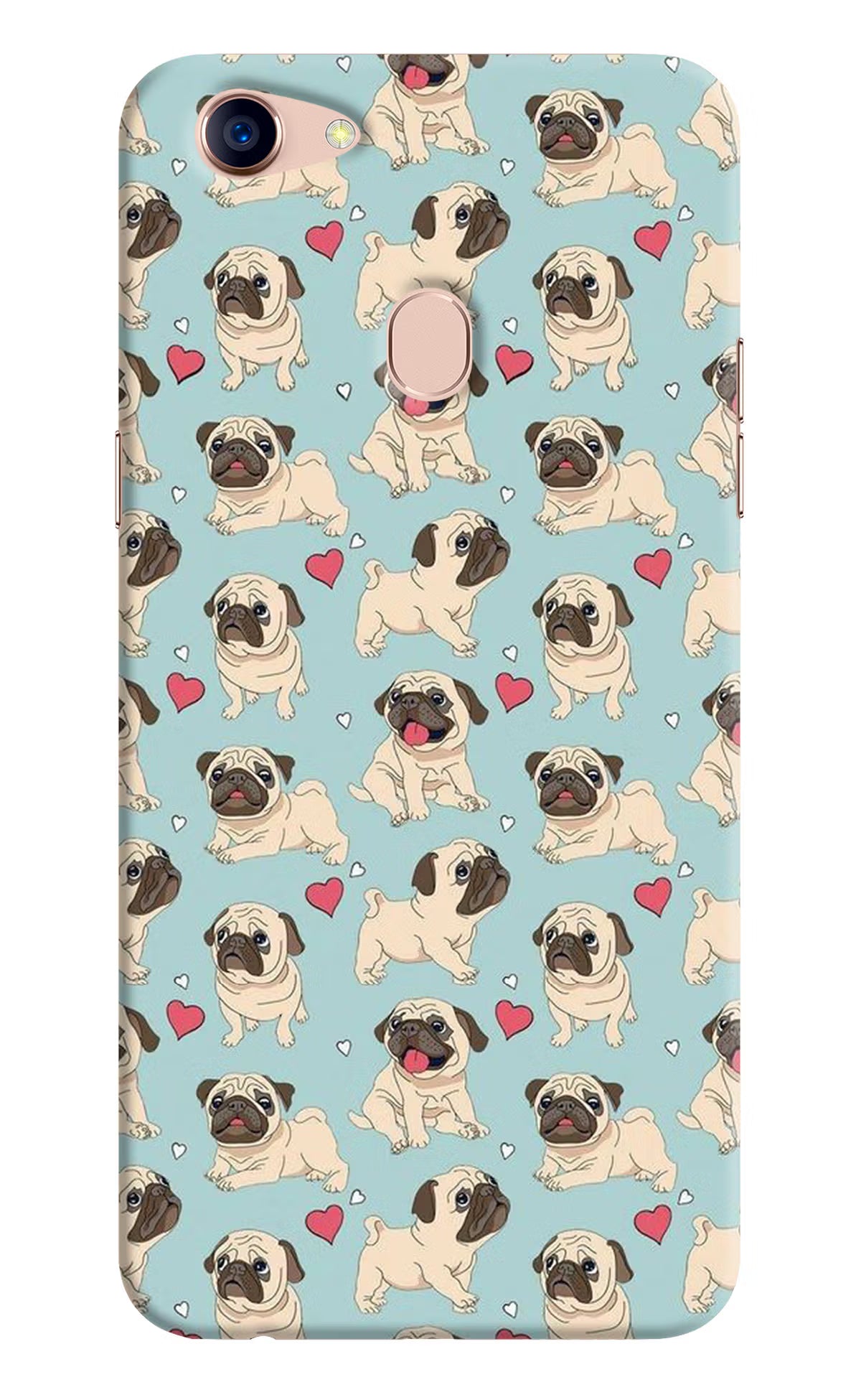Pug Dog Oppo F5 Back Cover - Pug Dog Oppo F5 Hard Case Back Cover by Casekaro Pug Dog Oppo F5 Hard Case Back Cover by Casekaro