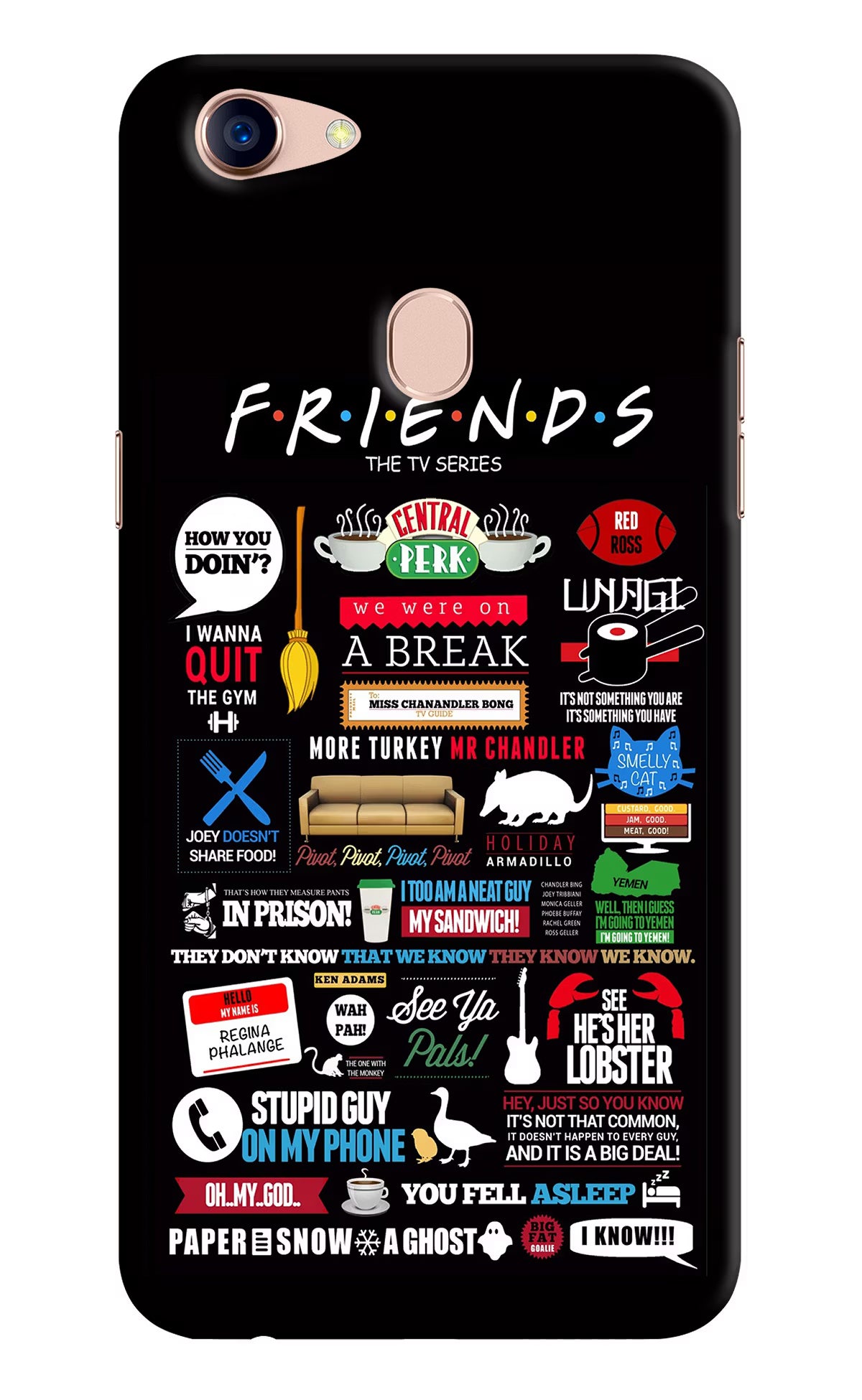FRIENDS Oppo F5 Back Cover - FRIENDS Oppo F5 Hard Case Back Cover by Casekaro FRIENDS Oppo F5 Hard Case Back Cover by Casekaro