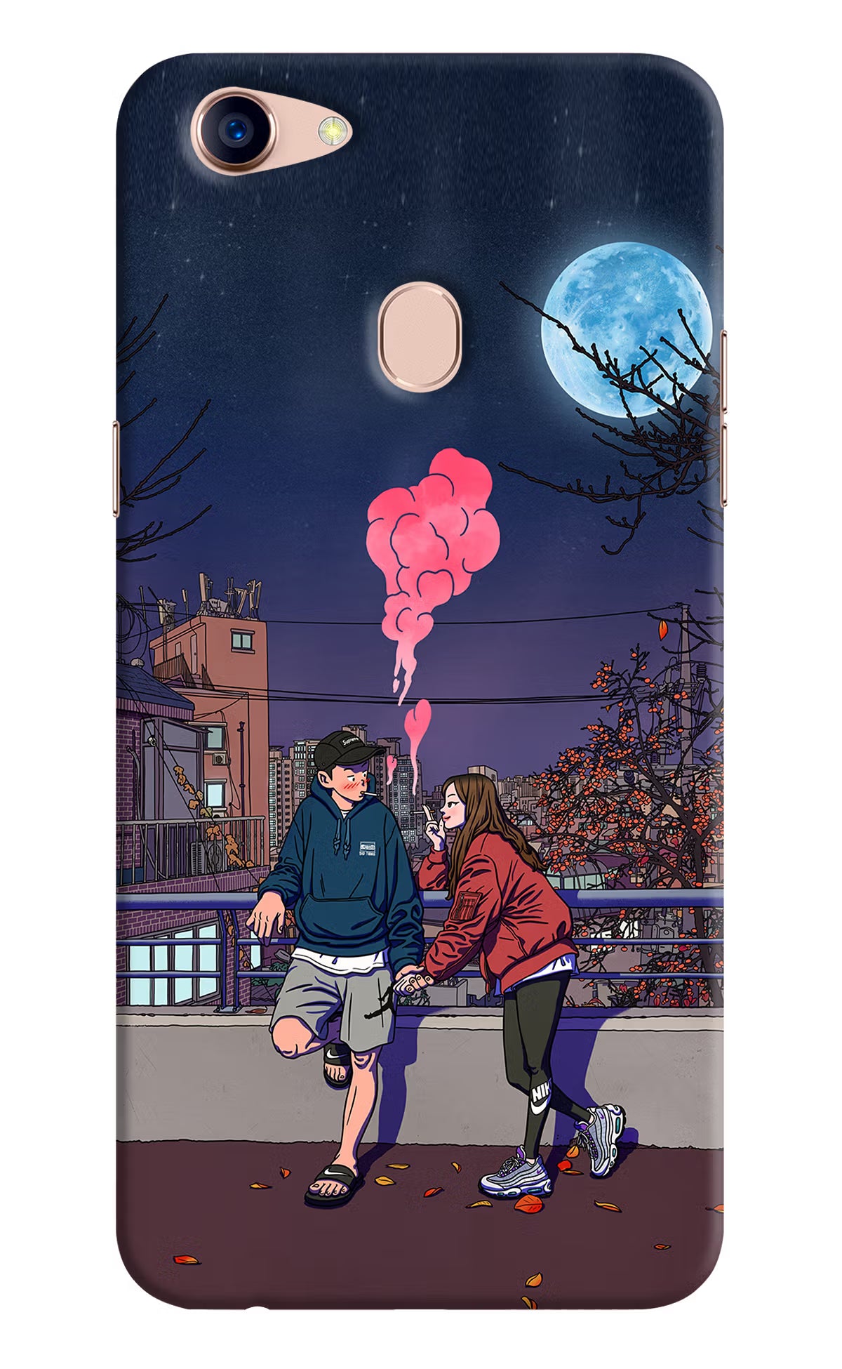 Chilling Couple Oppo F5 Back Cover - Chilling Couple Oppo F5 Hard Case Back Cover by Casekaro Chilling Couple Oppo F5 Hard Case Back Cover by Casekaro