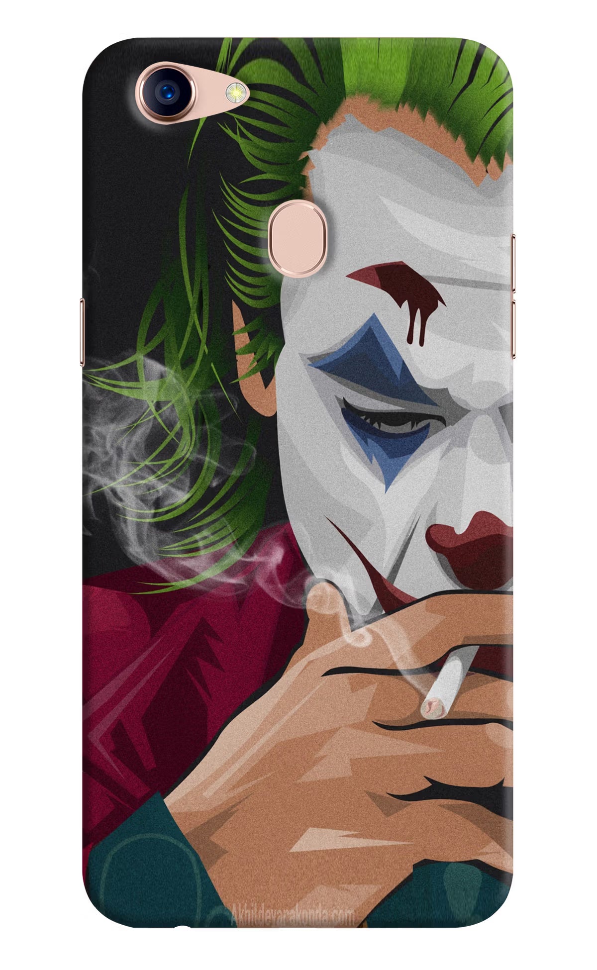Joker Smoking Oppo F5 Back Cover - Joker Smoking Oppo F5 Hard Case Back Cover by Casekaro Joker Smoking Oppo F5 Hard Case Back Cover by Casekaro