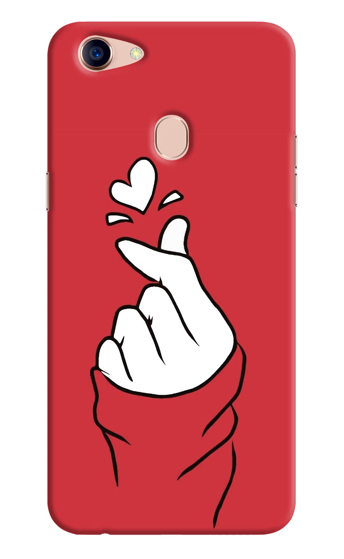 Korean Love Sign Oppo F5 Back Cover - Korean Love Sign Oppo F5 Hard Case Back Cover by Casekaro Korean Love Sign Oppo F5 Hard Case Back Cover by Casekaro