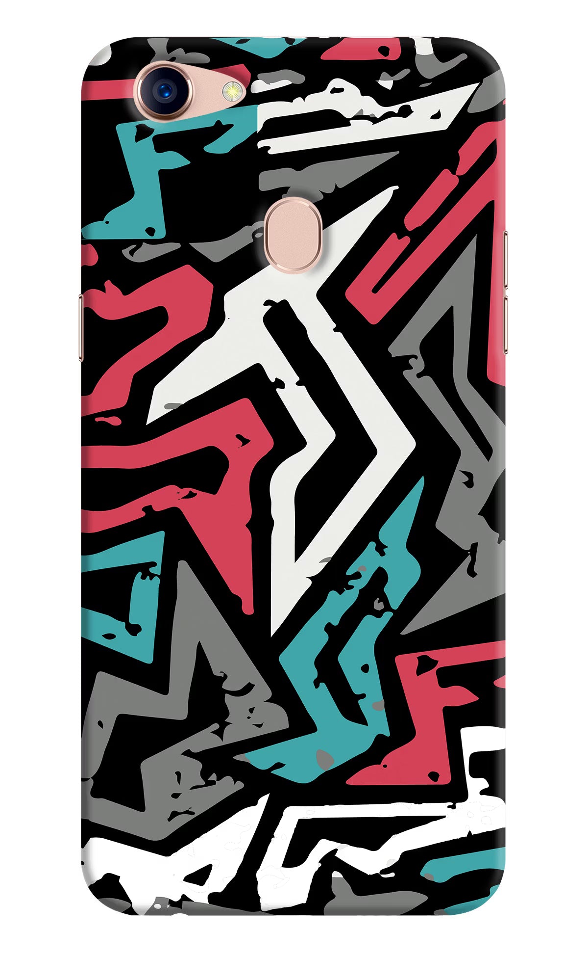 Geometric Graffiti Oppo F5 Back Cover - Geometric Graffiti Oppo F5 Hard Case Back Cover by Casekaro Geometric Graffiti Oppo F5 Hard Case Back Cover by Casekaro