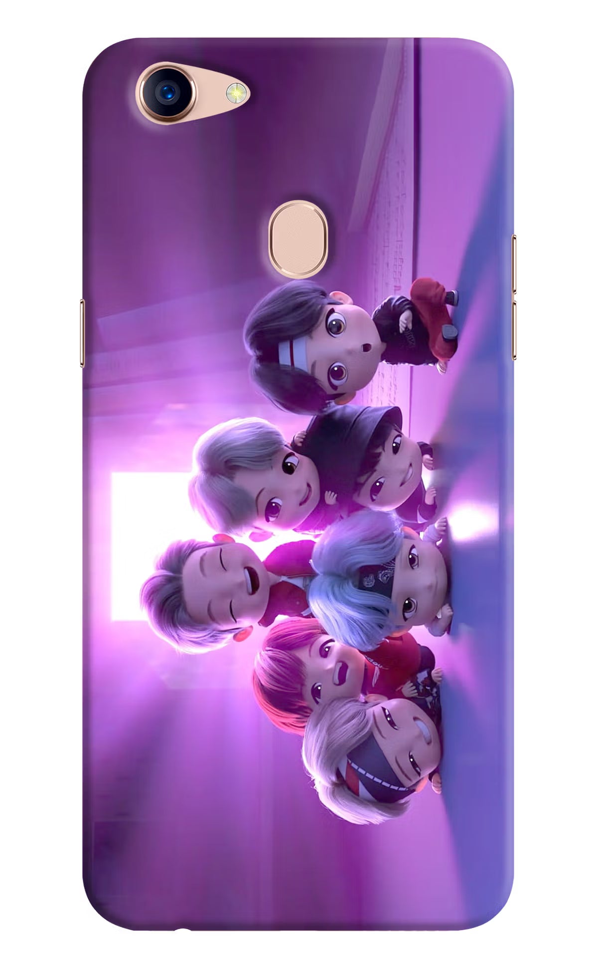 BTS Chibi Oppo F5 Back Cover - BTS Chibi Oppo F5 Hard Case Back Cover by Casekaro BTS Chibi Oppo F5 Hard Case Back Cover by Casekaro