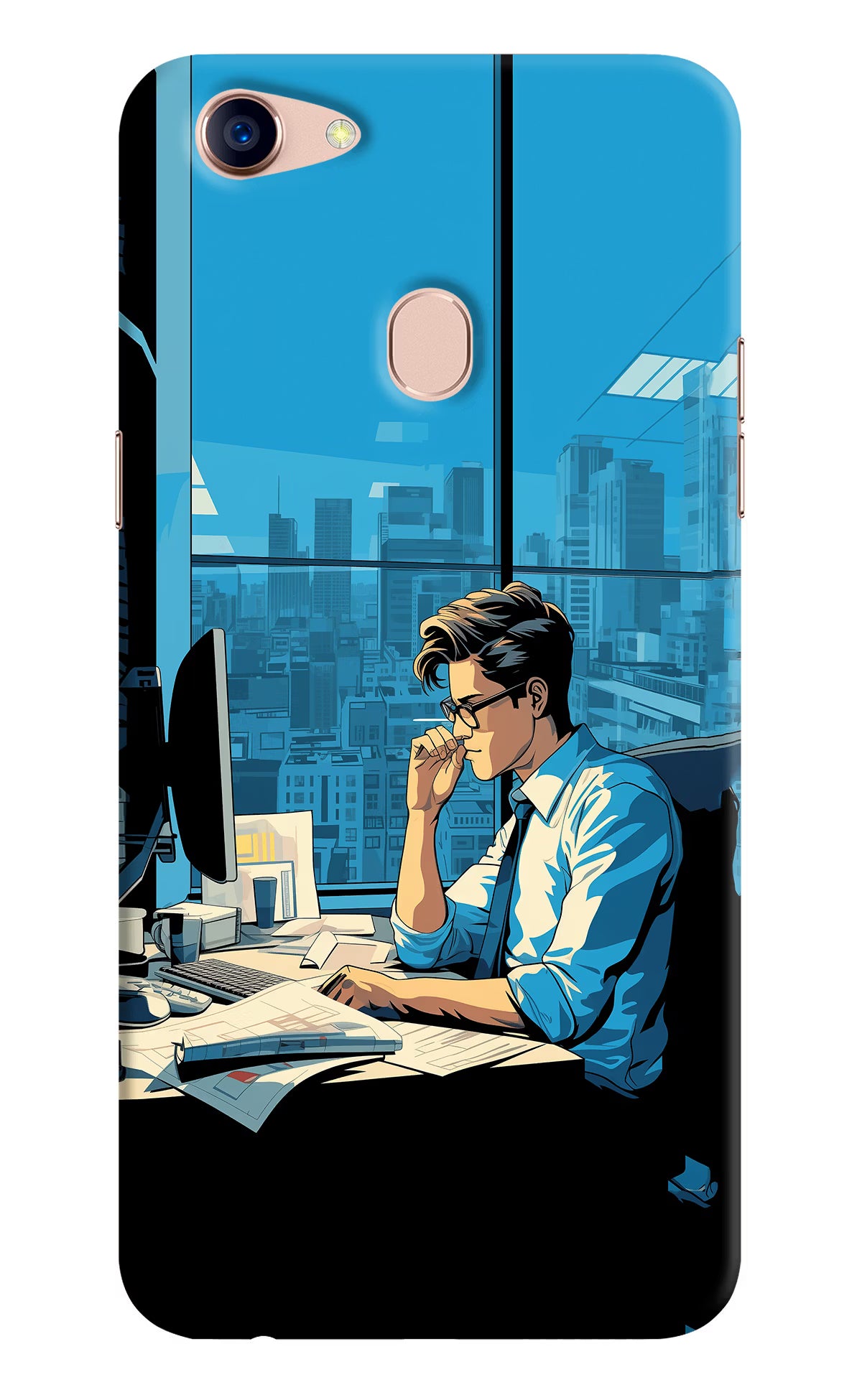Focused Hustler (AI Generated) Oppo F5 Back Cover - Focused Hustler (AI Generated) Oppo F5 Hard Case Back Cover by Casekaro Focused Hustler (AI Generated) Oppo F5 Hard Case Back Cover by Casekaro