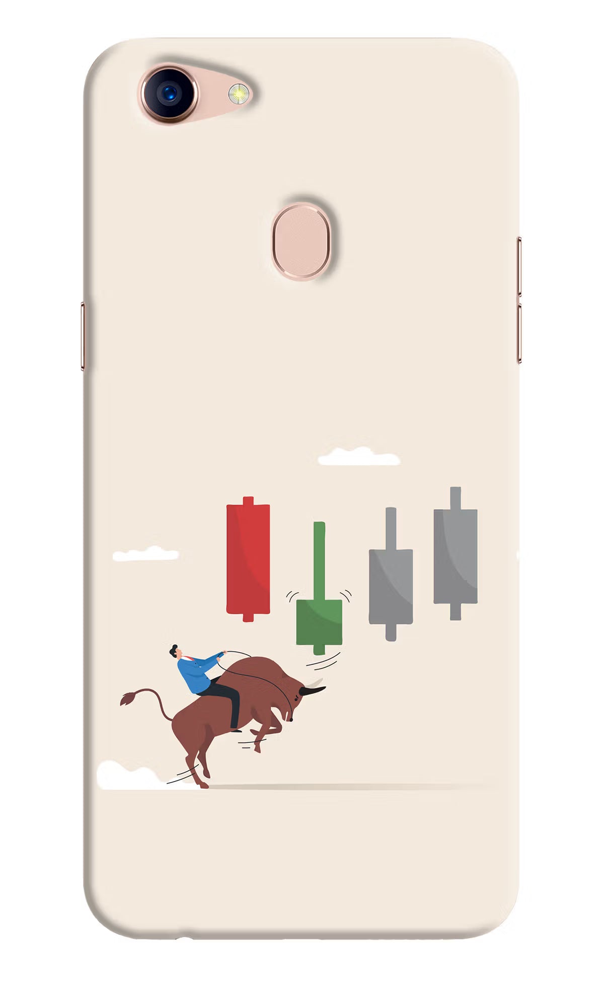 Bull Trading Momentum Oppo F5 Back Cover - Bull Trading Momentum Oppo F5 Hard Case Back Cover by Casekaro Bull Trading Momentum Oppo F5 Hard Case Back Cover by Casekaro