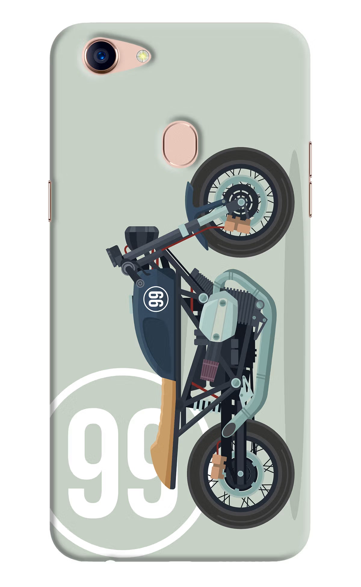 Classic Cafe Racer 99 Oppo F5 Back Cover - Classic Cafe Racer 99 Oppo F5 Hard Case Back Cover by Casekaro Classic Cafe Racer 99 Oppo F5 Hard Case Back Cover by Casekaro