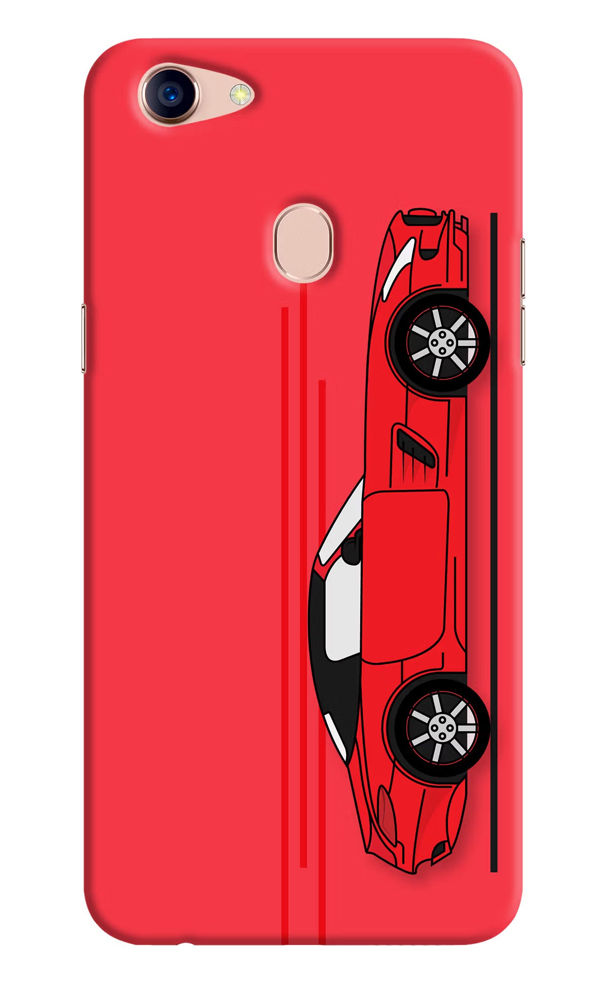 Red Velocity Oppo F5 Back Cover - Red Velocity Oppo F5 Hard Case Back Cover by Casekaro Red Velocity Oppo F5 Hard Case Back Cover by Casekaro