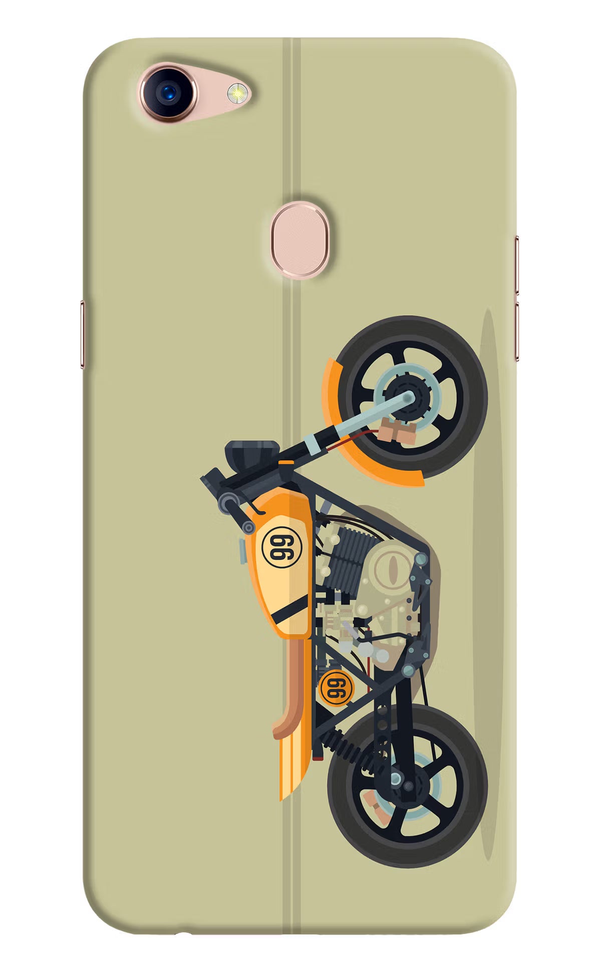 Vertical Speedster Oppo F5 Back Cover - Vertical Speedster Oppo F5 Hard Case Back Cover by Casekaro Vertical Speedster Oppo F5 Hard Case Back Cover by Casekaro