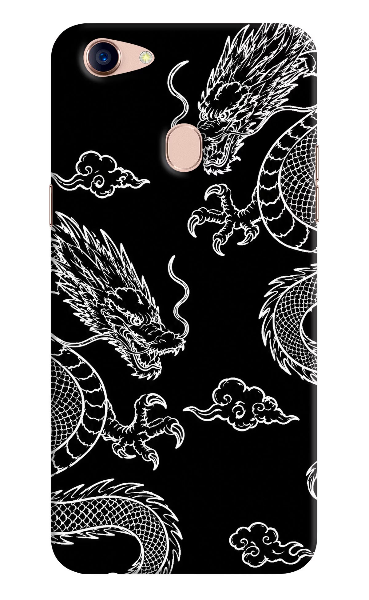 Twin Dragons Oppo F5 Back Cover - Twin Dragons Oppo F5 Hard Case Back Cover by Casekaro Twin Dragons Oppo F5 Hard Case Back Cover by Casekaro