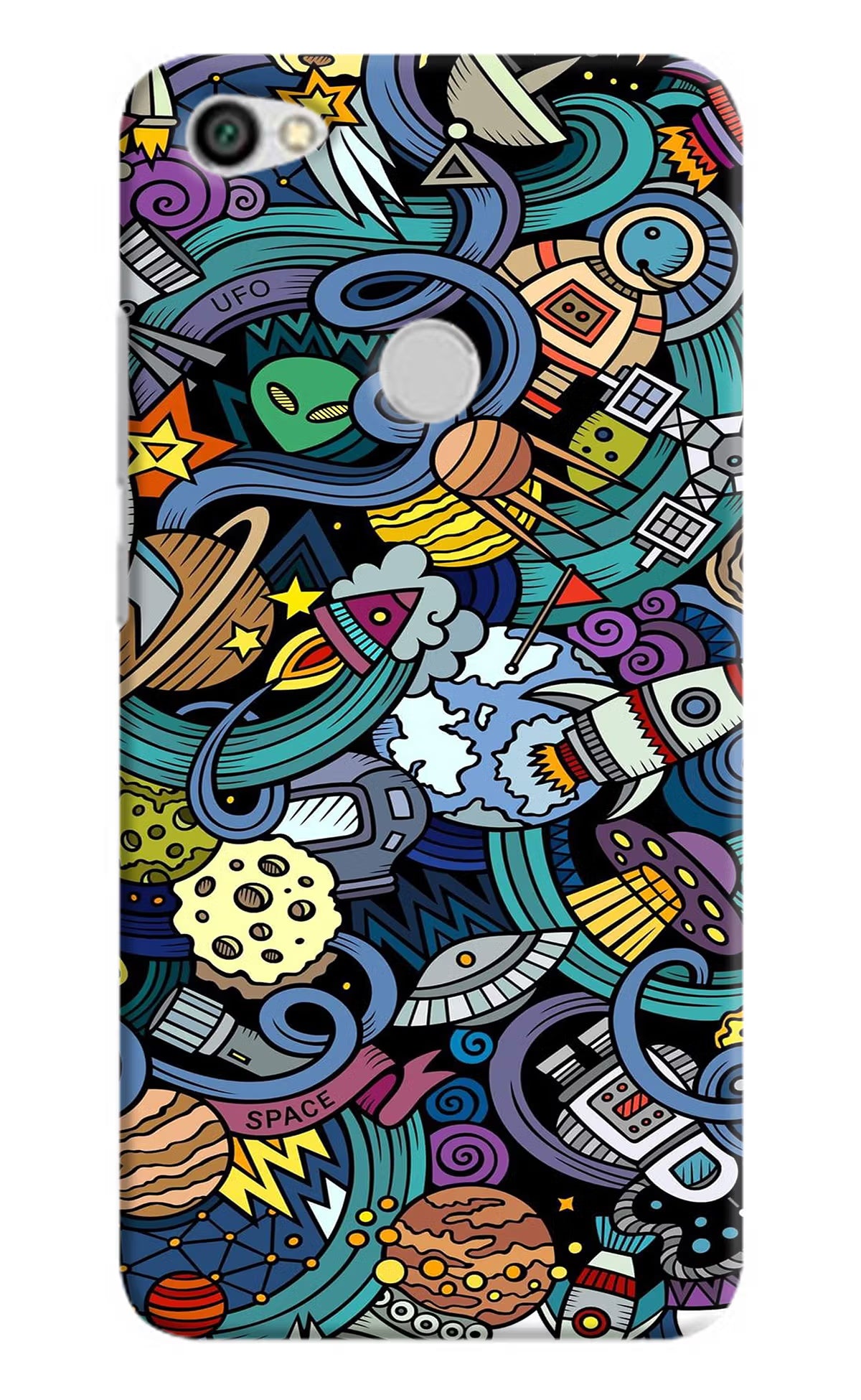 Space Abstract Redmi Y1 Hard Case Back Cover by Casekaro