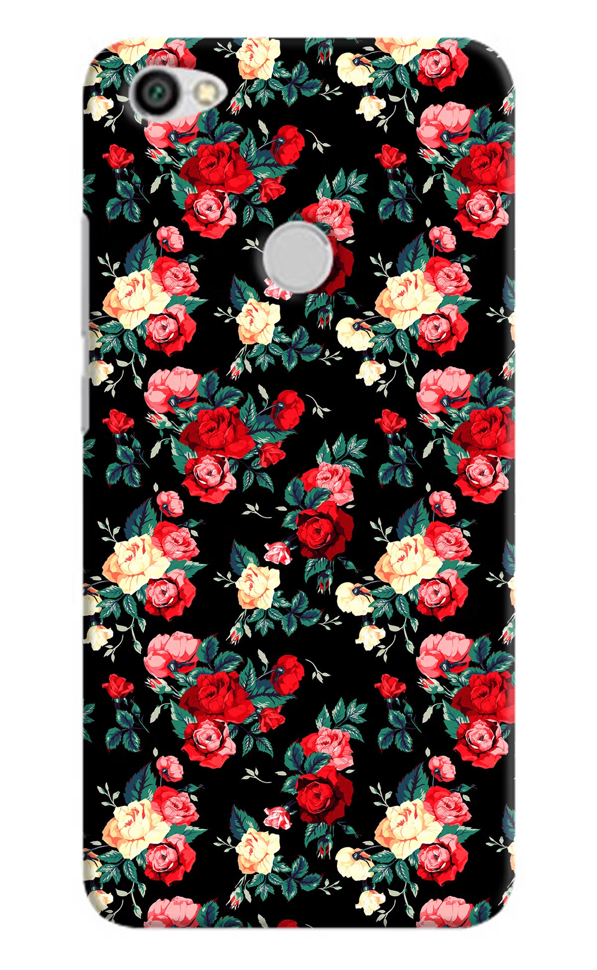 Rose Pattern Redmi Y1 Hard Case Back Cover by Casekaro