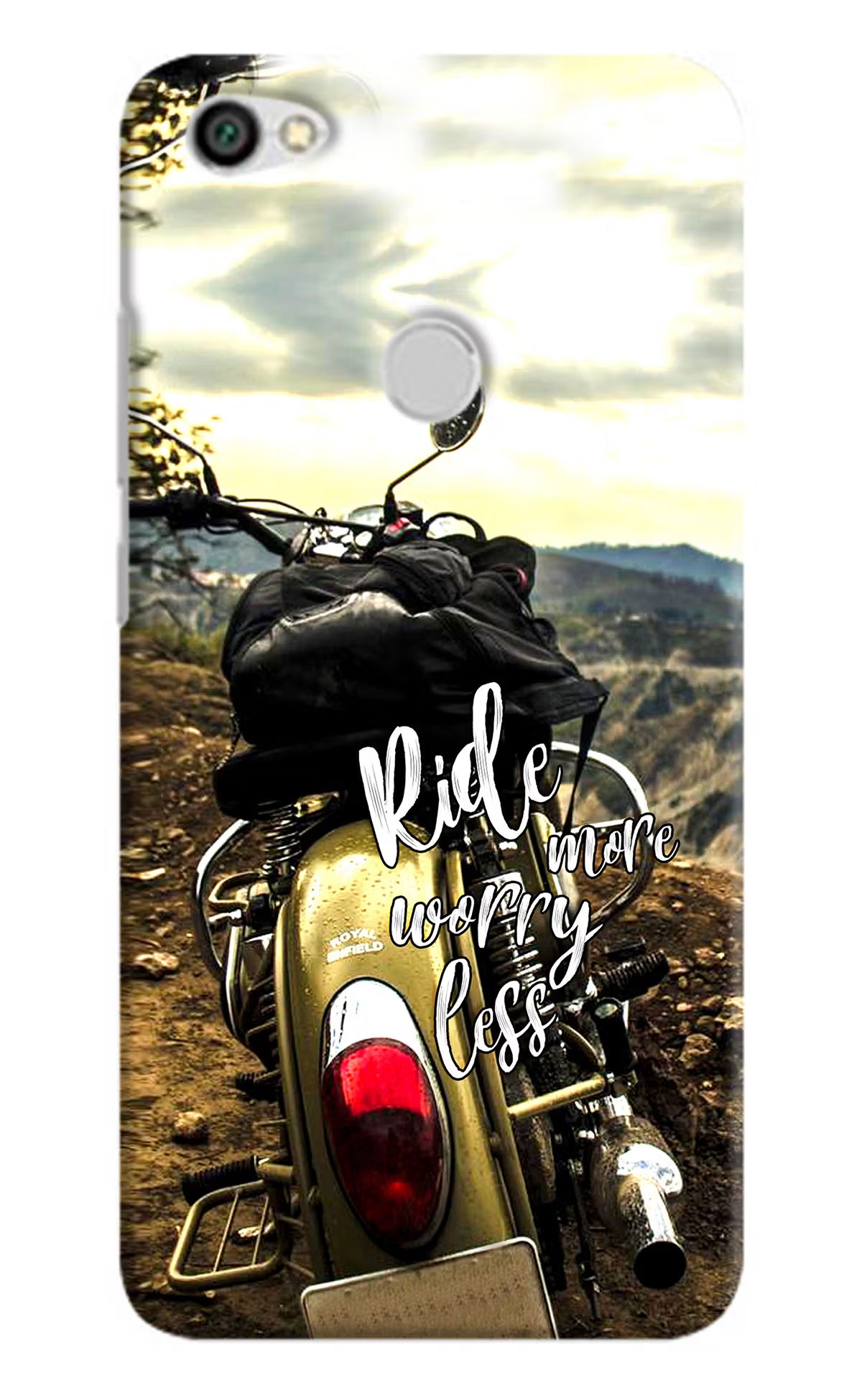 Ride More Worry Less Redmi Y1 Hard Case Back Cover by Casekaro