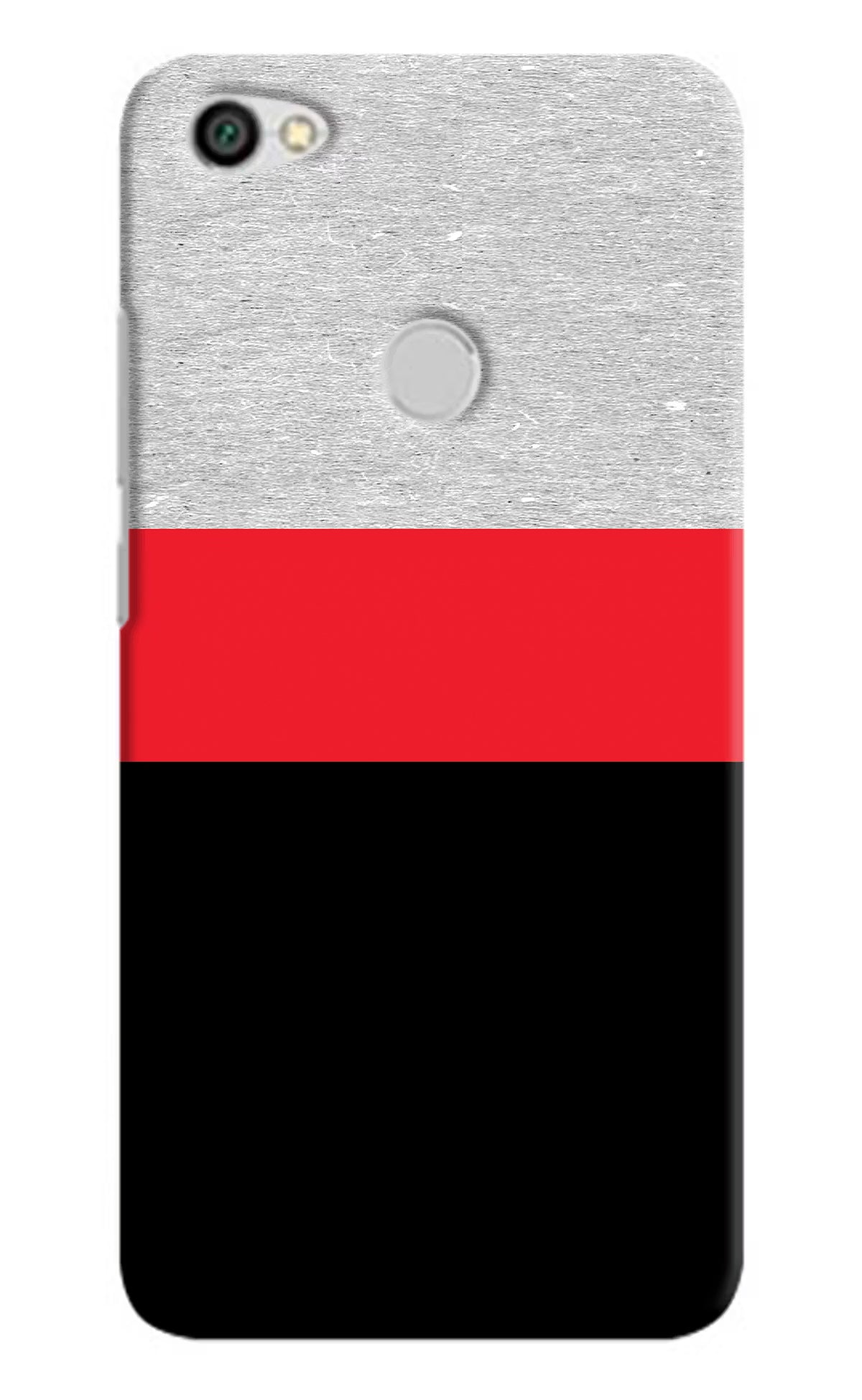 Tri Color Pattern Redmi Y1 Hard Case Back Cover by Casekaro