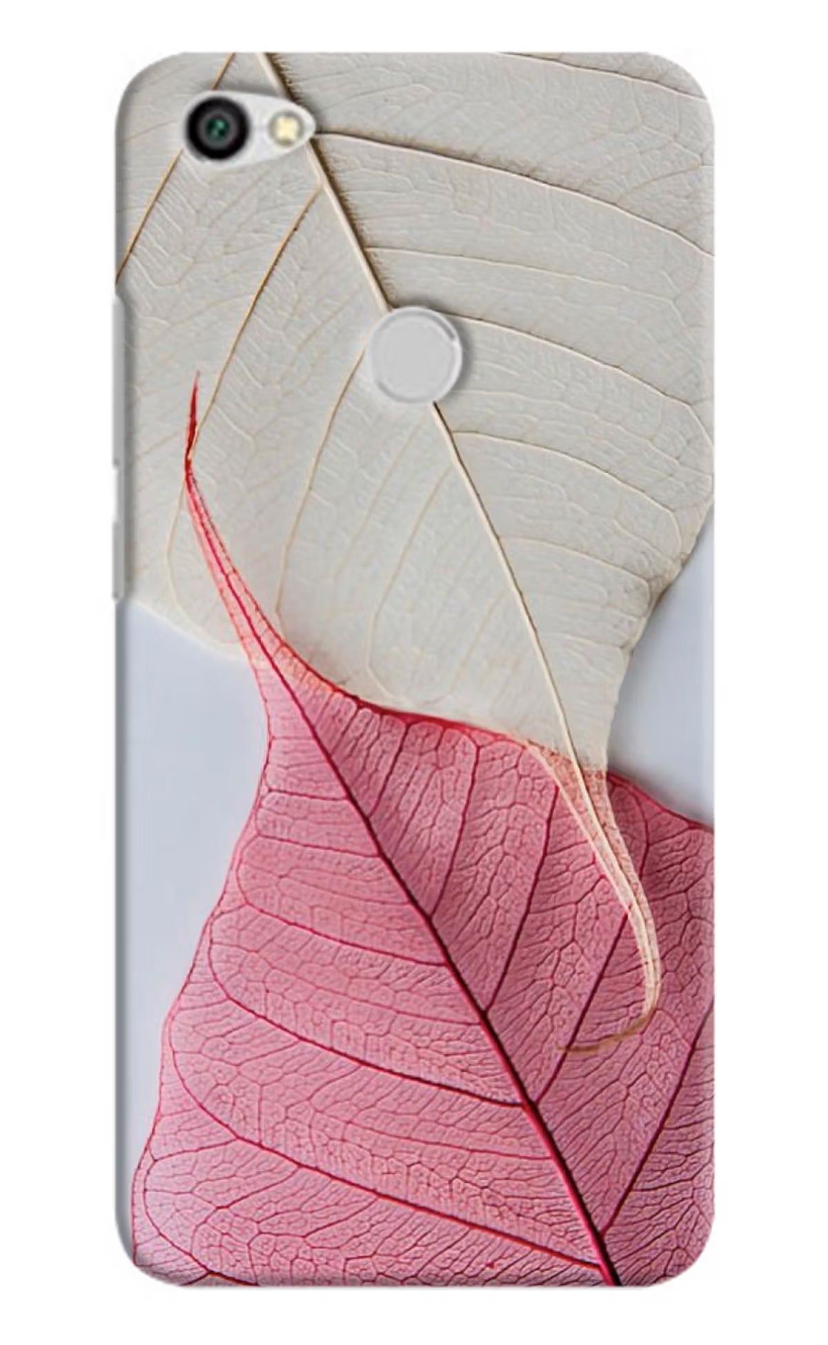 White Pink Leaf Redmi Y1 Back Cover - White Pink Leaf Redmi Y1 Hard Case Back Cover by Casekaro White Pink Leaf Redmi Y1 Hard Case Back Cover by Casekaro