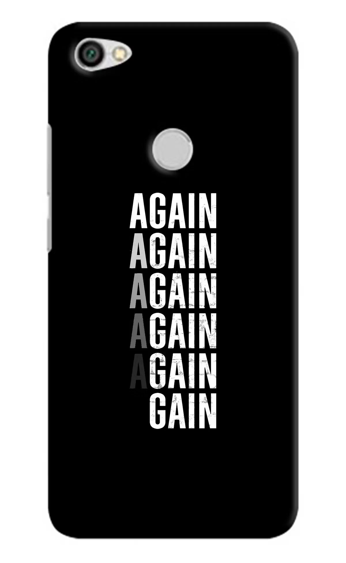 Again Again Gain Redmi Y1 Hard Case Back Cover by Casekaro