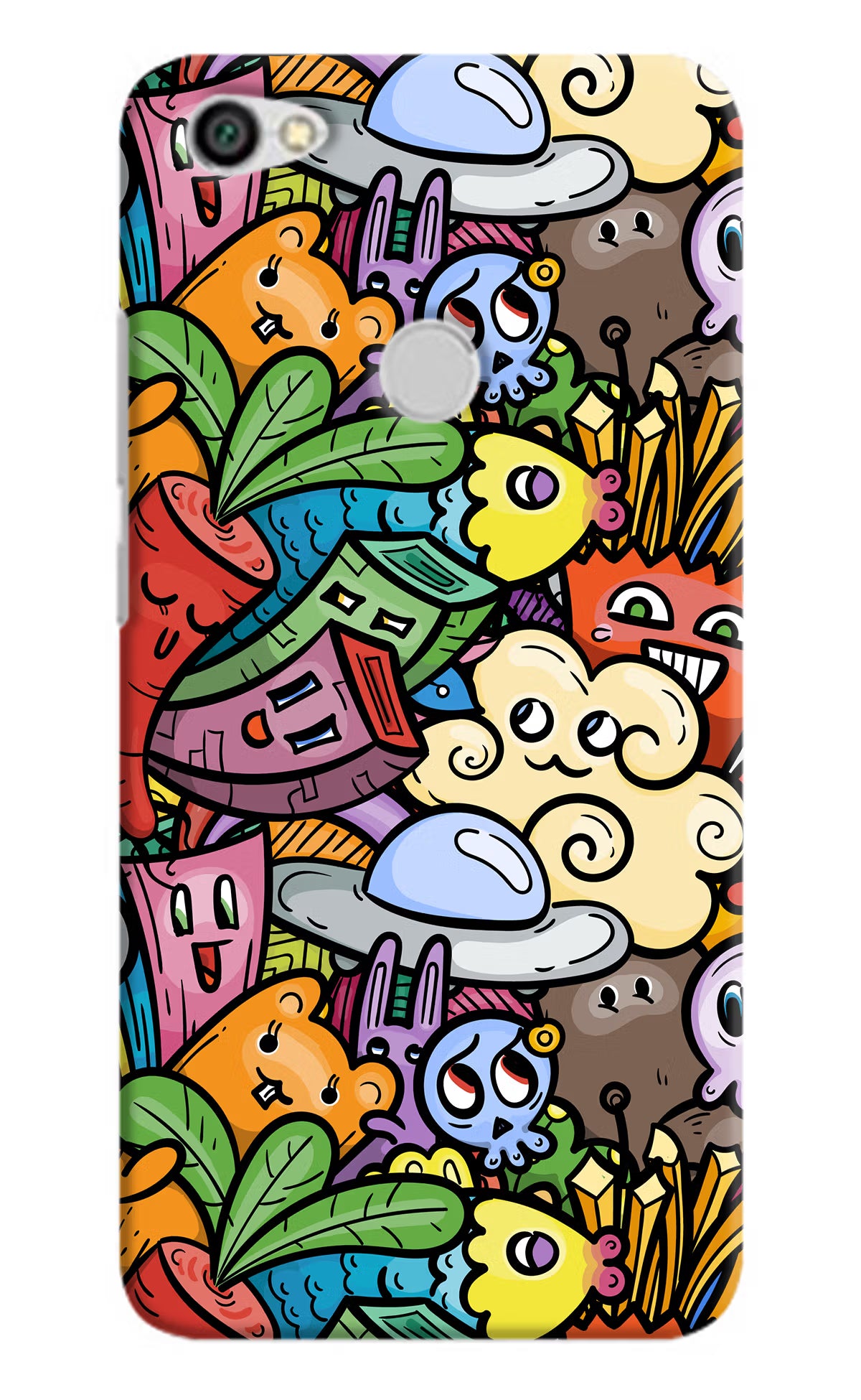 Veggie Doodle Redmi Y1 Hard Case Back Cover by Casekaro