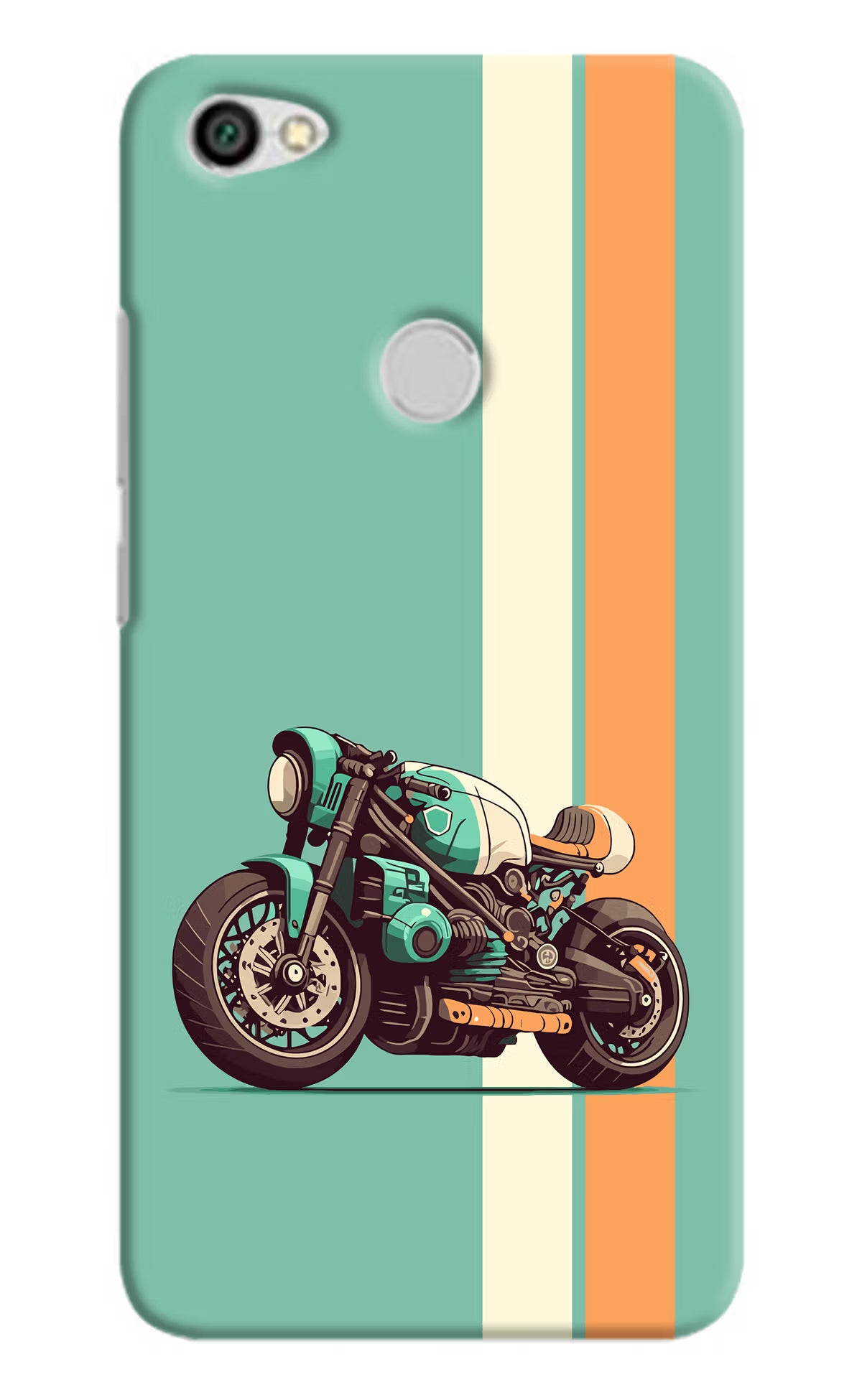 Striped Moto Drift Redmi Y1 Hard Case Back Cover by Casekaro