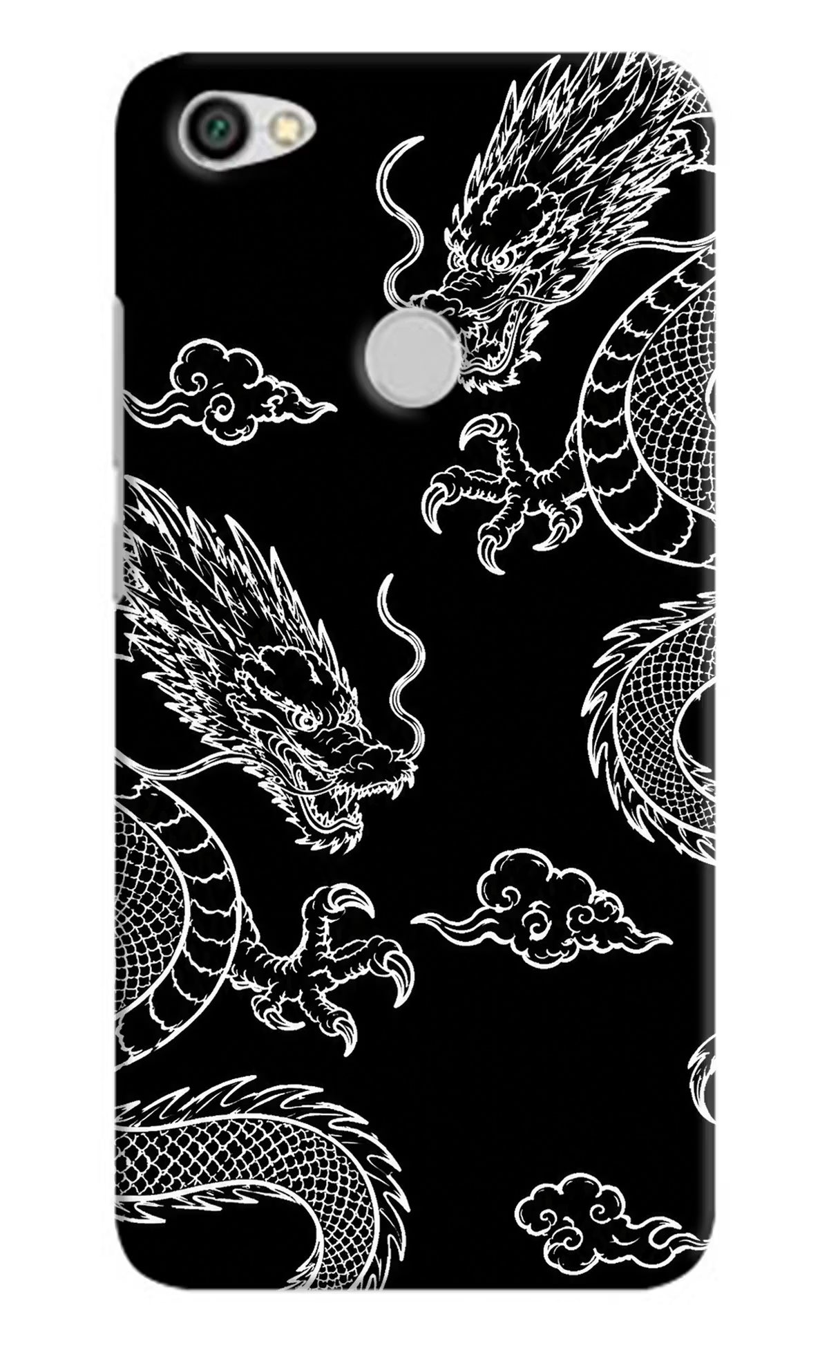 Twin Dragons Redmi Y1 Back Cover - Twin Dragons Redmi Y1 Hard Case Back Cover by Casekaro Twin Dragons Redmi Y1 Hard Case Back Cover by Casekaro