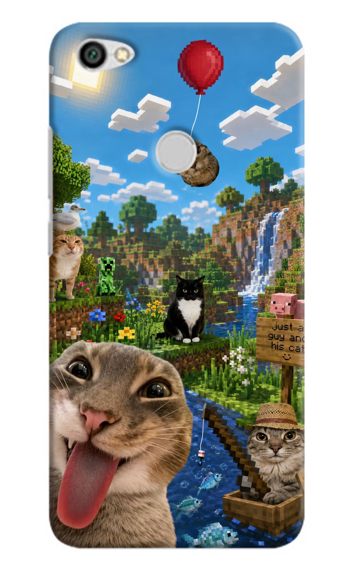 Minecraft Cat Chaos Redmi Y1 Back Cover - Minecraft Cat Chaos Redmi Y1 Back Cover Minecraft Cat Chaos Redmi Y1 Back Cover