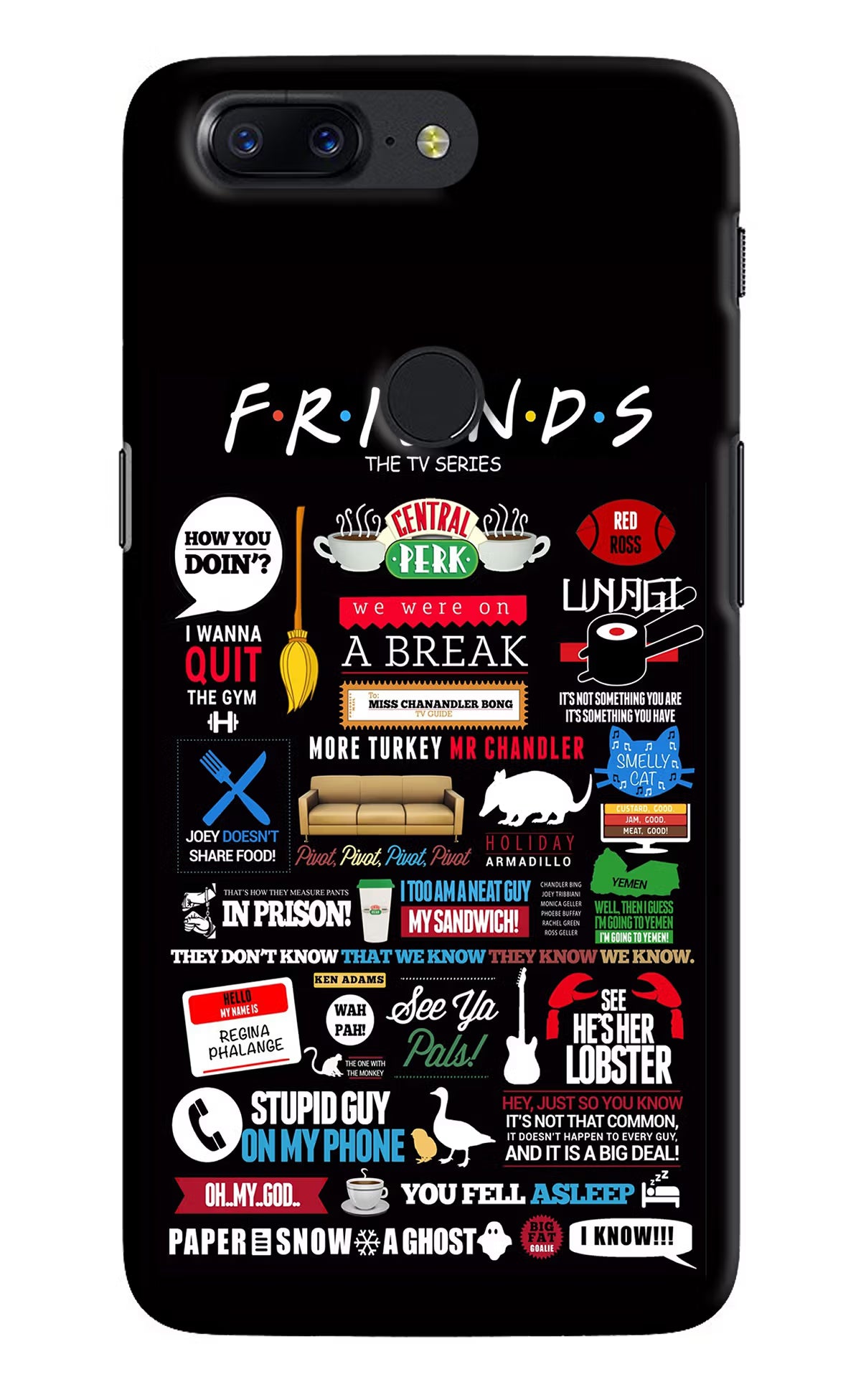 FRIENDS Oneplus 5T Back Cover - FRIENDS Oneplus 5T Hard Case Back Cover by Casekaro FRIENDS Oneplus 5T Hard Case Back Cover by Casekaro
