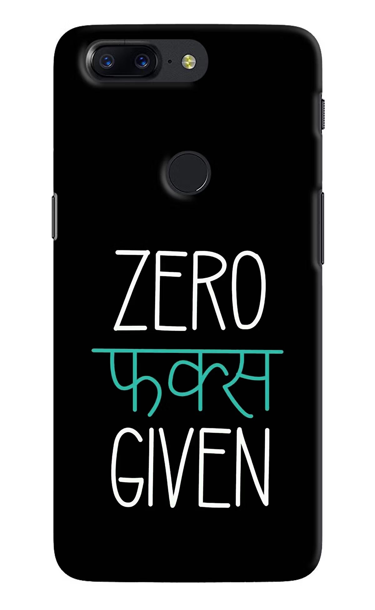 Zero Fucks Given Oneplus 5T Hard Case Back Cover by Casekaro