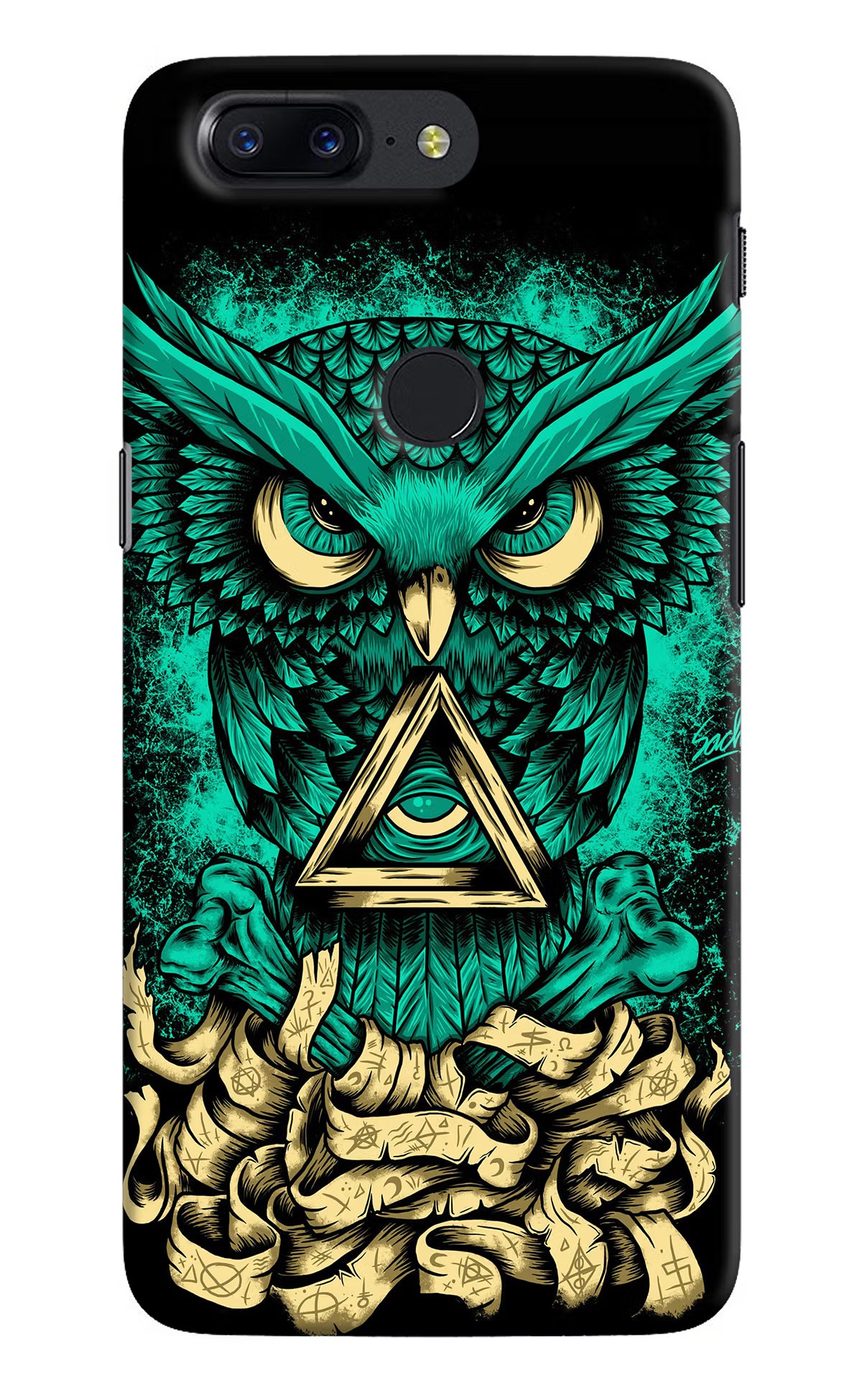 Green Owl Oneplus 5T Back Cover - Green Owl Oneplus 5T Hard Case Back Cover by Casekaro Green Owl Oneplus 5T Hard Case Back Cover by Casekaro