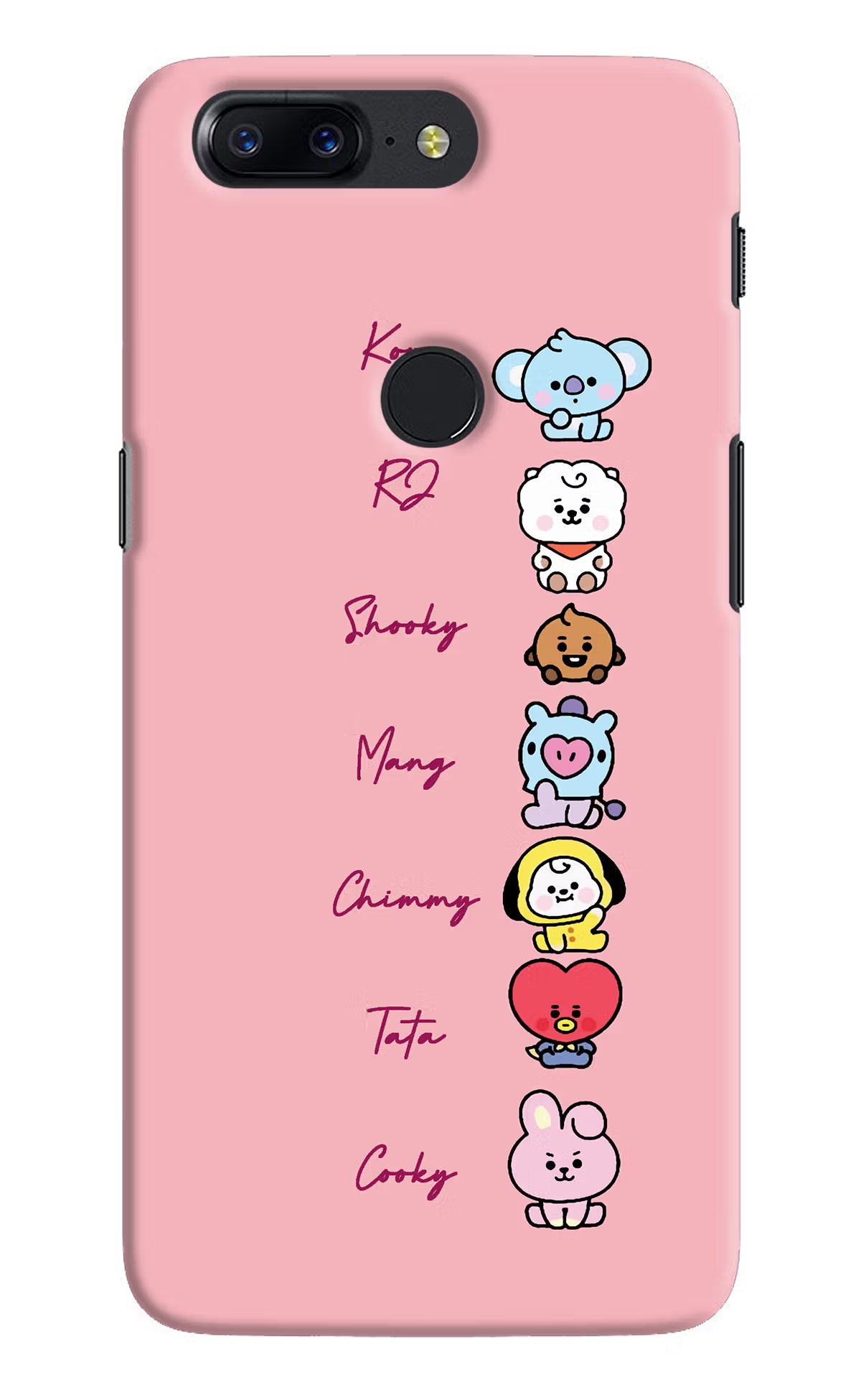 BTS names Oneplus 5T Back Cover - BTS names Oneplus 5T Hard Case Back Cover by Casekaro BTS names Oneplus 5T Hard Case Back Cover by Casekaro