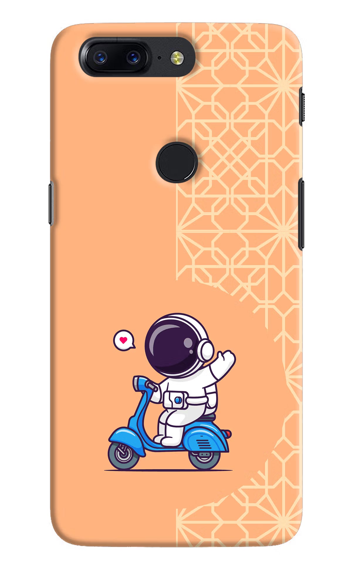 Cute Astronaut Riding Oneplus 5T Back Cover - Cute Astronaut Riding Oneplus 5T Hard Case Back Cover by Casekaro Cute Astronaut Riding Oneplus 5T Hard Case Back Cover by Casekaro