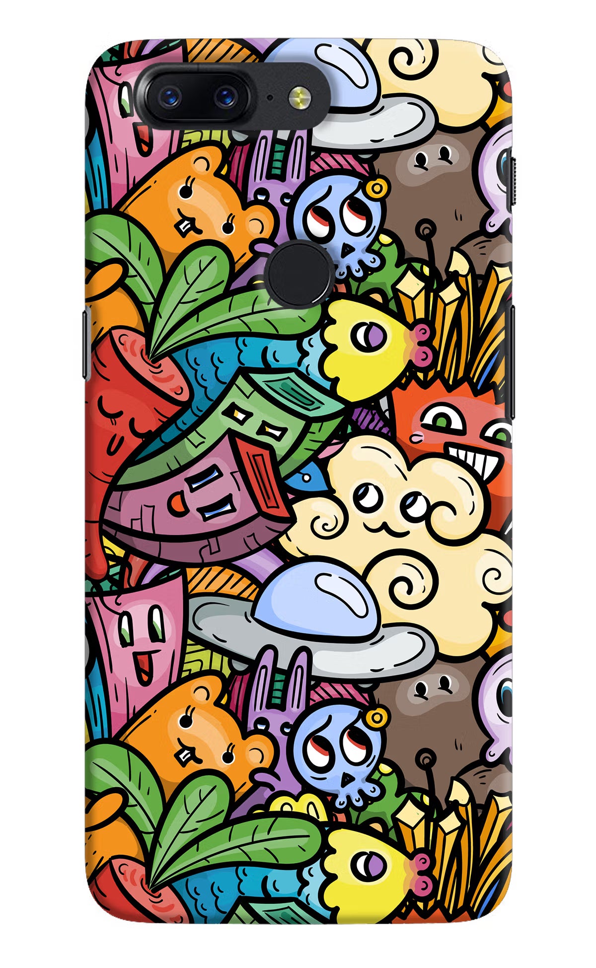 Veggie Doodle Oneplus 5T Back Cover - Veggie Doodle Oneplus 5T Hard Case Back Cover by Casekaro Veggie Doodle Oneplus 5T Hard Case Back Cover by Casekaro