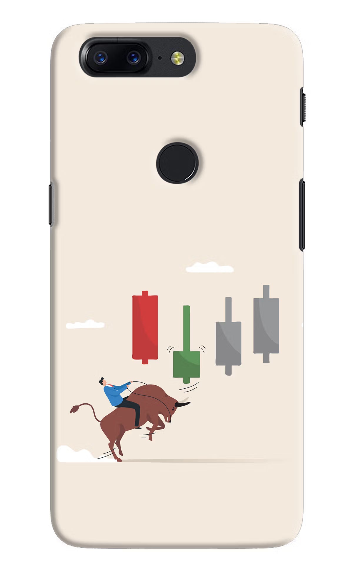 Bull Trading Momentum Oneplus 5T Back Cover - Bull Trading Momentum Oneplus 5T Hard Case Back Cover by Casekaro Bull Trading Momentum Oneplus 5T Hard Case Back Cover by Casekaro