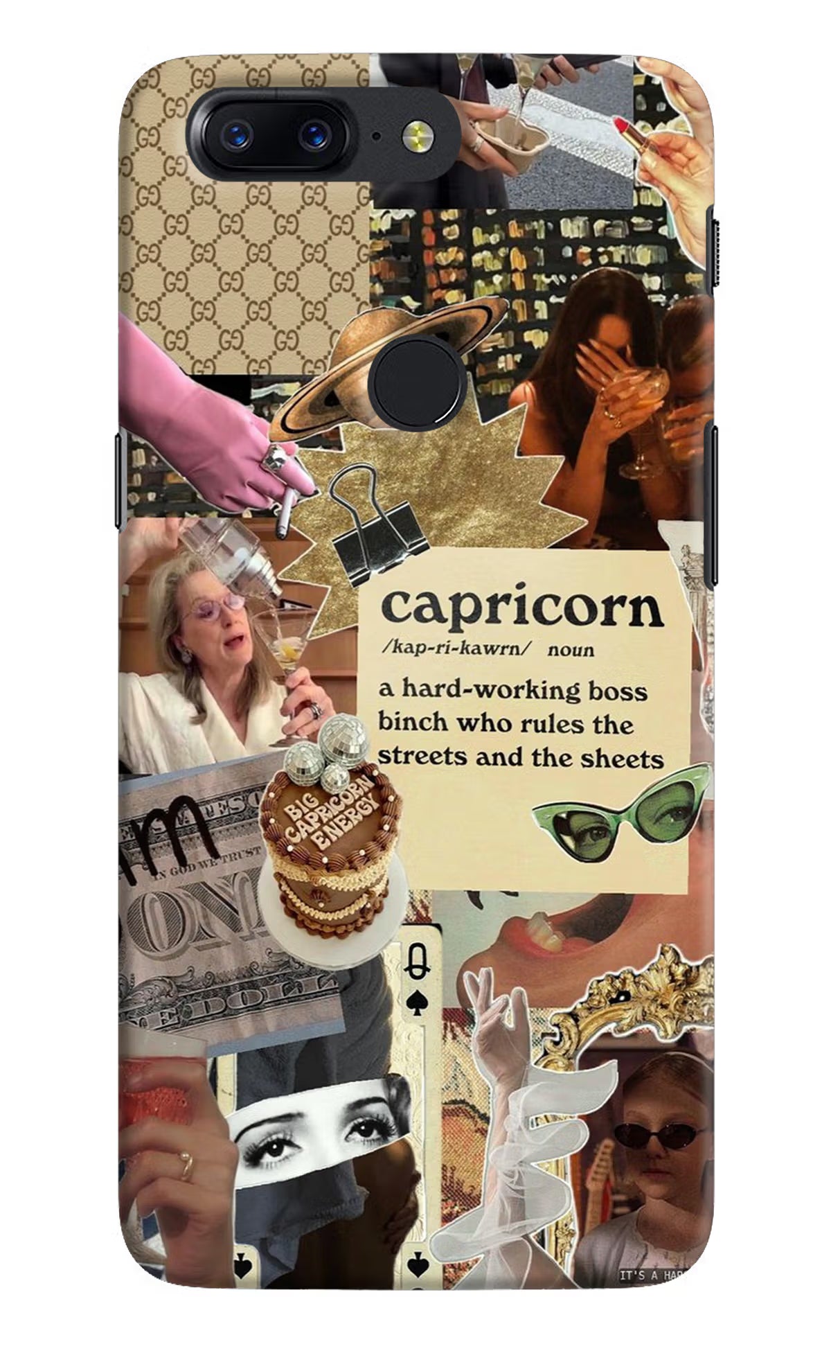 Capricorn Zodiac Oneplus 5T Back Cover - Capricorn Zodiac Oneplus 5T Hard Case Back Cover by Casekaro Capricorn Zodiac Oneplus 5T Hard Case Back Cover by Casekaro