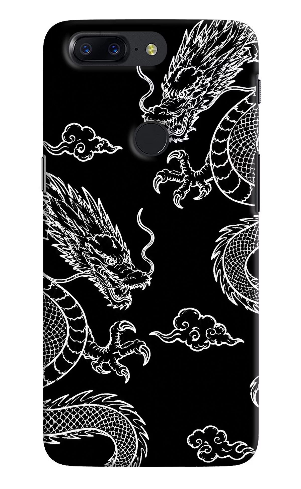 Twin Dragons Oneplus 5T Back Cover - Twin Dragons Oneplus 5T Hard Case Back Cover by Casekaro Twin Dragons Oneplus 5T Hard Case Back Cover by Casekaro