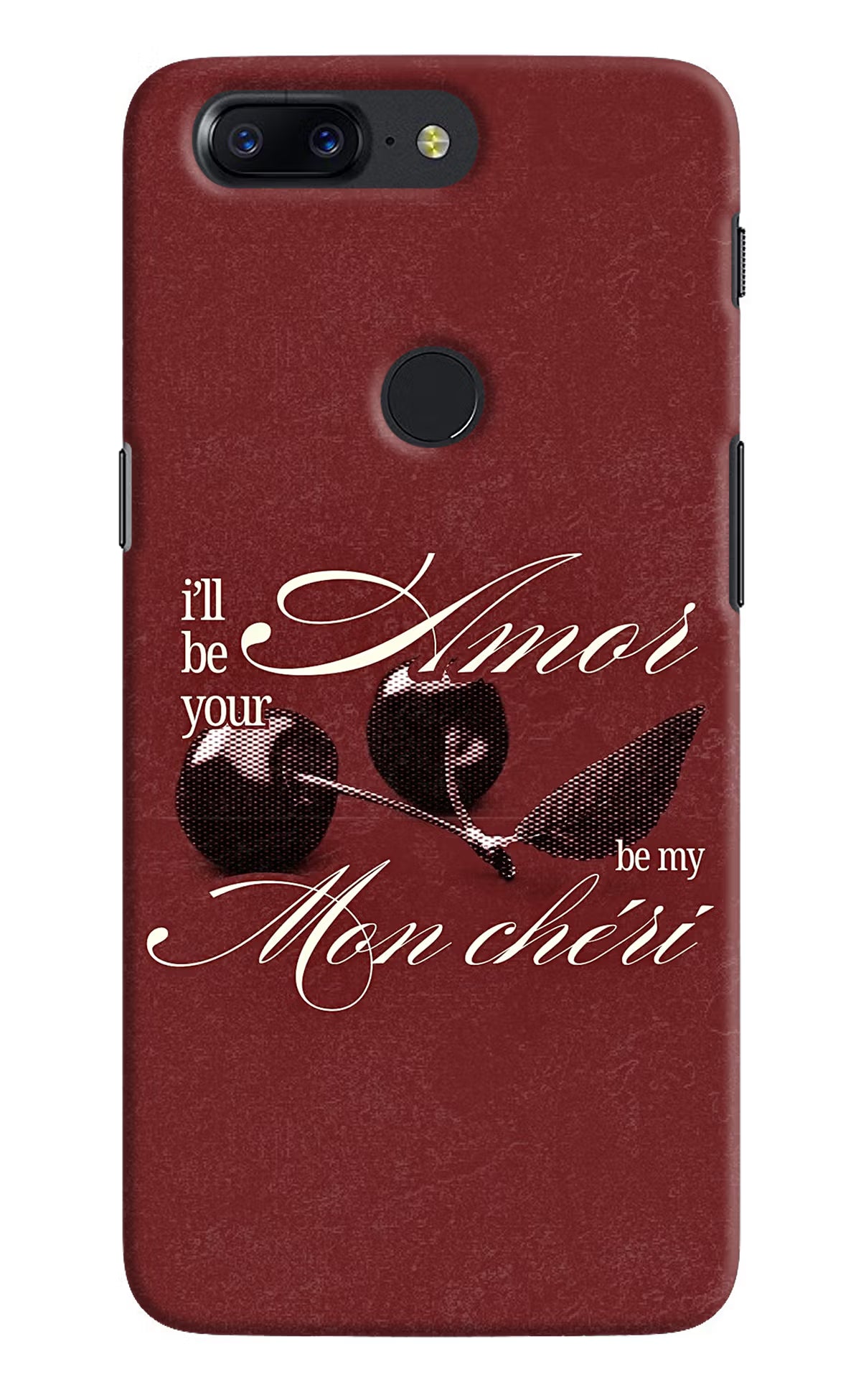 Velvet Cherry Oneplus 5T Back Cover - Velvet Cherry Oneplus 5T Hard Case Back Cover by Casekaro Velvet Cherry Oneplus 5T Hard Case Back Cover by Casekaro